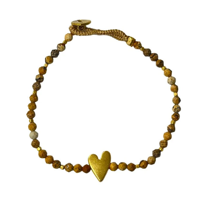 IBU Jewels Armbånd - AE30 Lulu Rosie Armbånd i Dessert Jasper