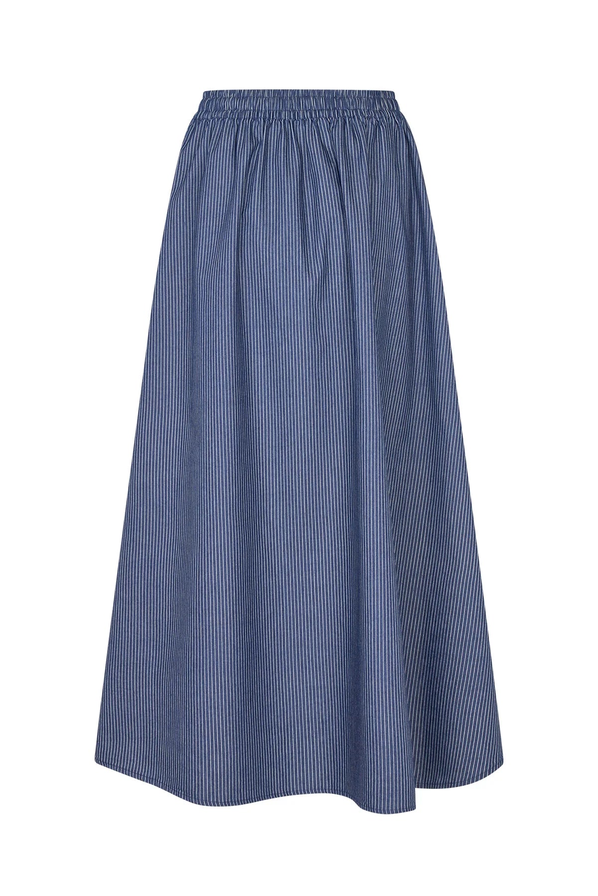 Lollys Laundry Nederdel - AkaneLL Mxi Nederdel i Dark Blue Stripe