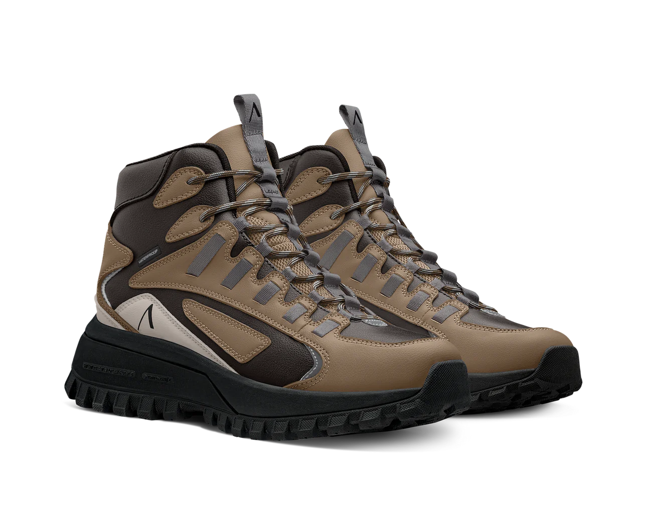 ARKK Copenhagen - Apaze Hightop Skind Sneakers Støvle i Raven Tannin