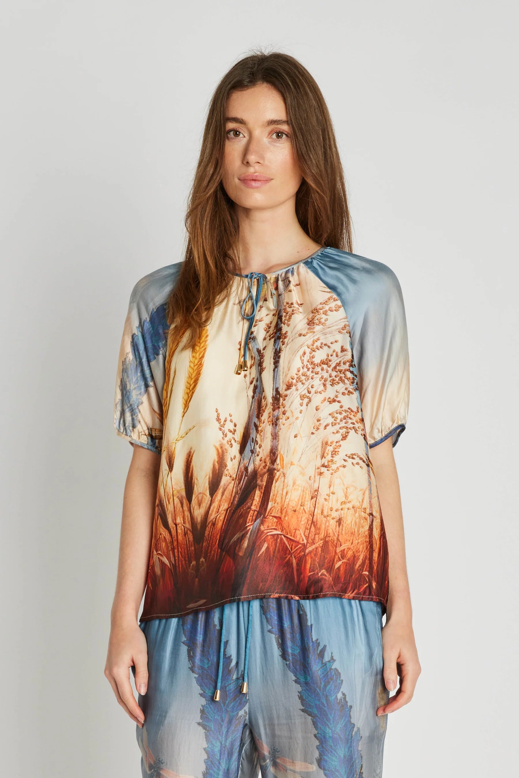 PBO Bluse - Auro Bluse i Nature Print