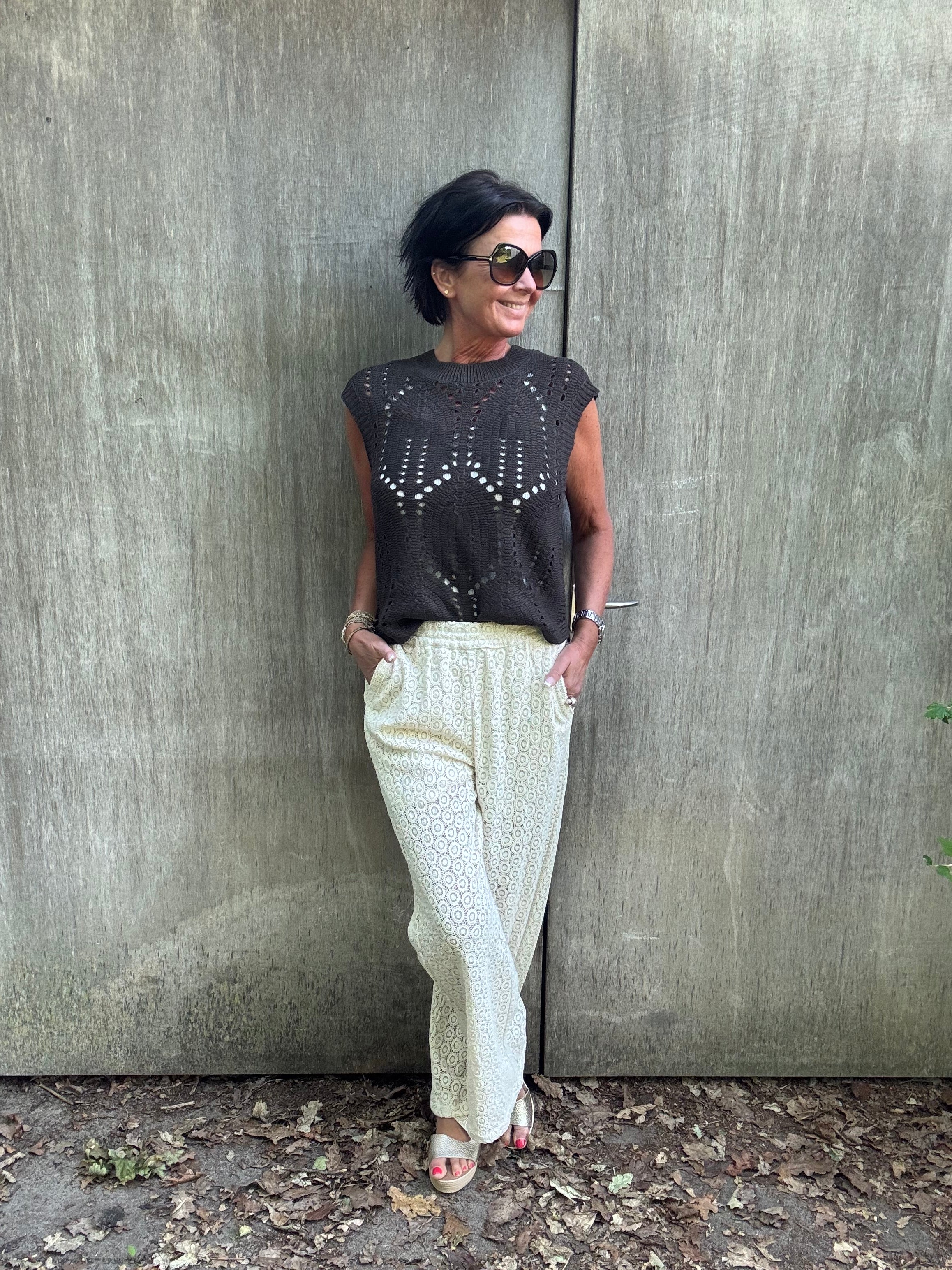 Haute L´amitié Vest - Point Strik Vest i Mocca