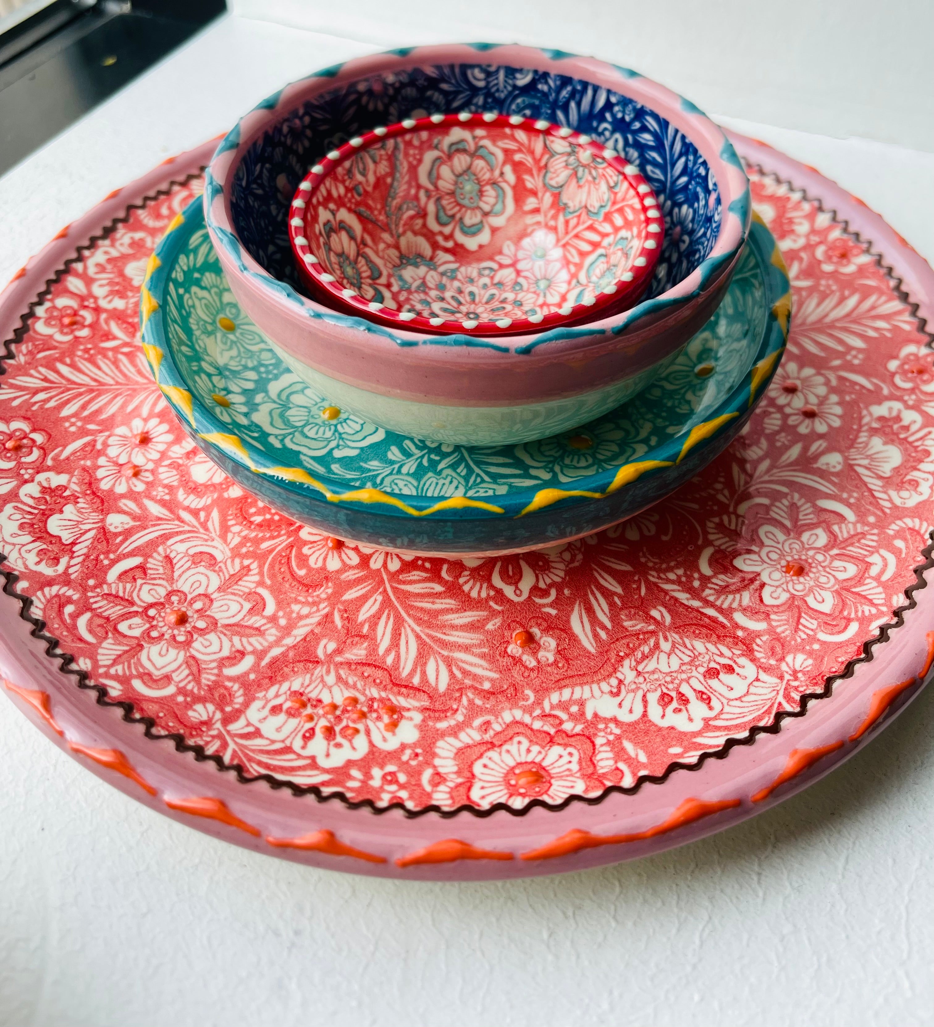 By Spliid Keramik Skål - Florencia Tapas Skål Mini i Rød Ø9cm H5cm