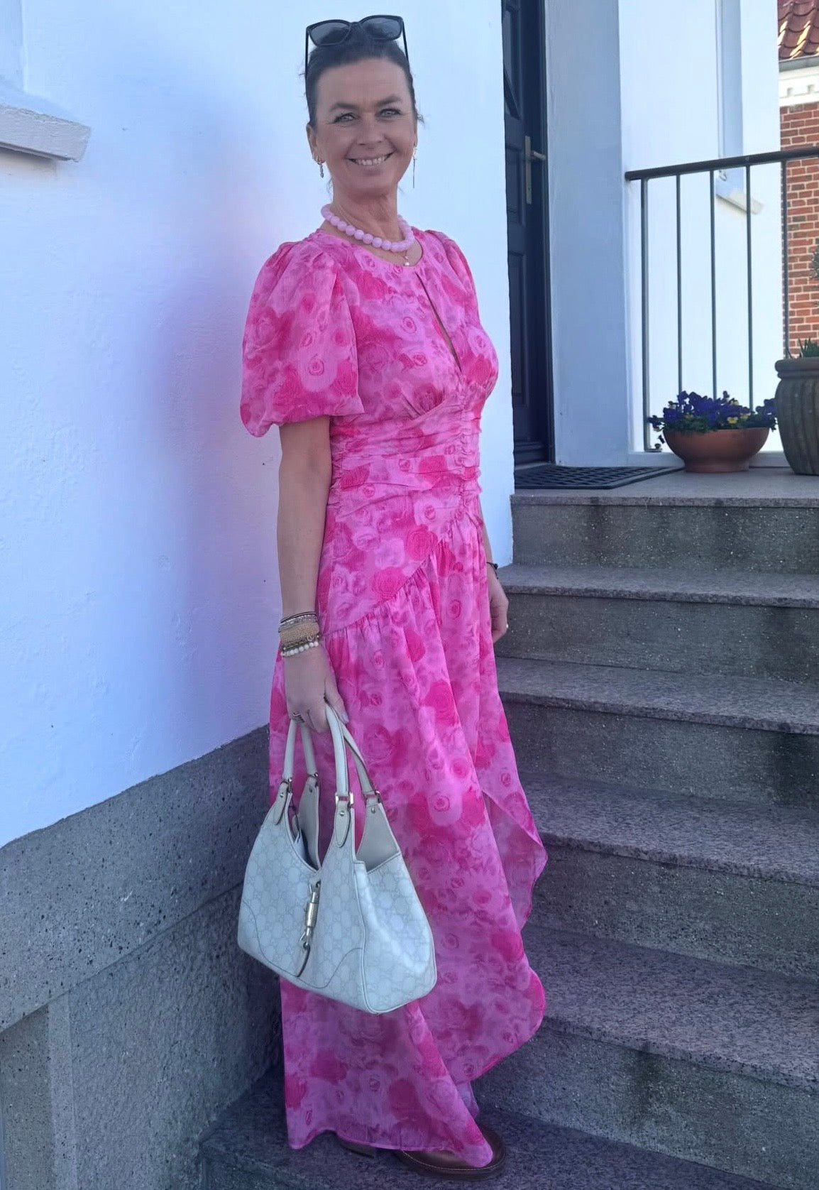 CRÁS Kjole - ElaineCras Kjole i Pink Rosegarden