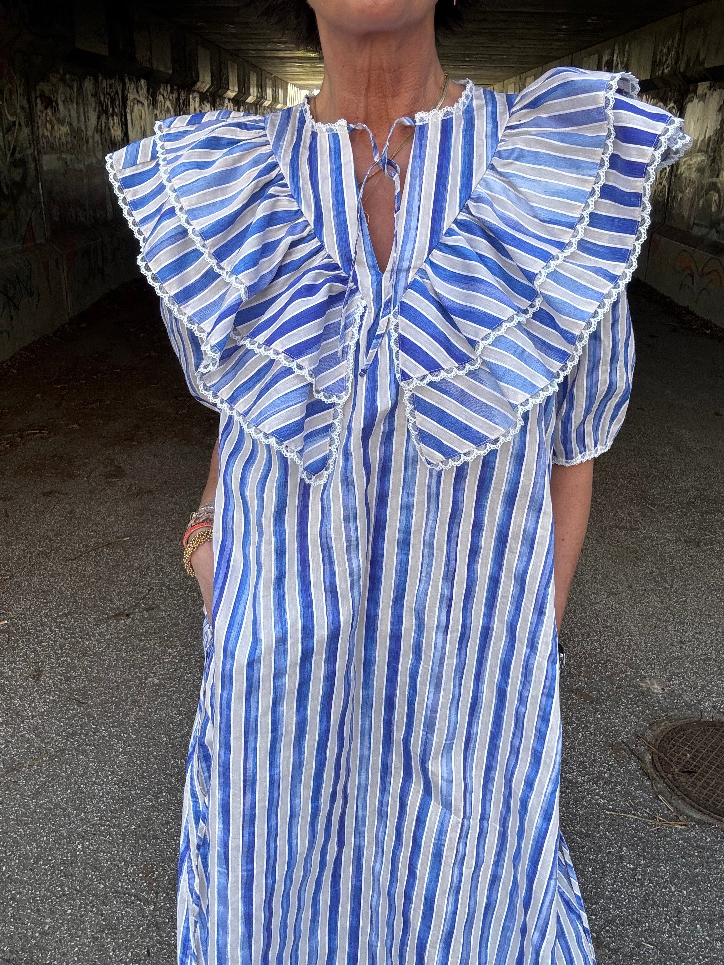 CRÁS Kjole - Sylviscras Kjole i Blue Stripe
