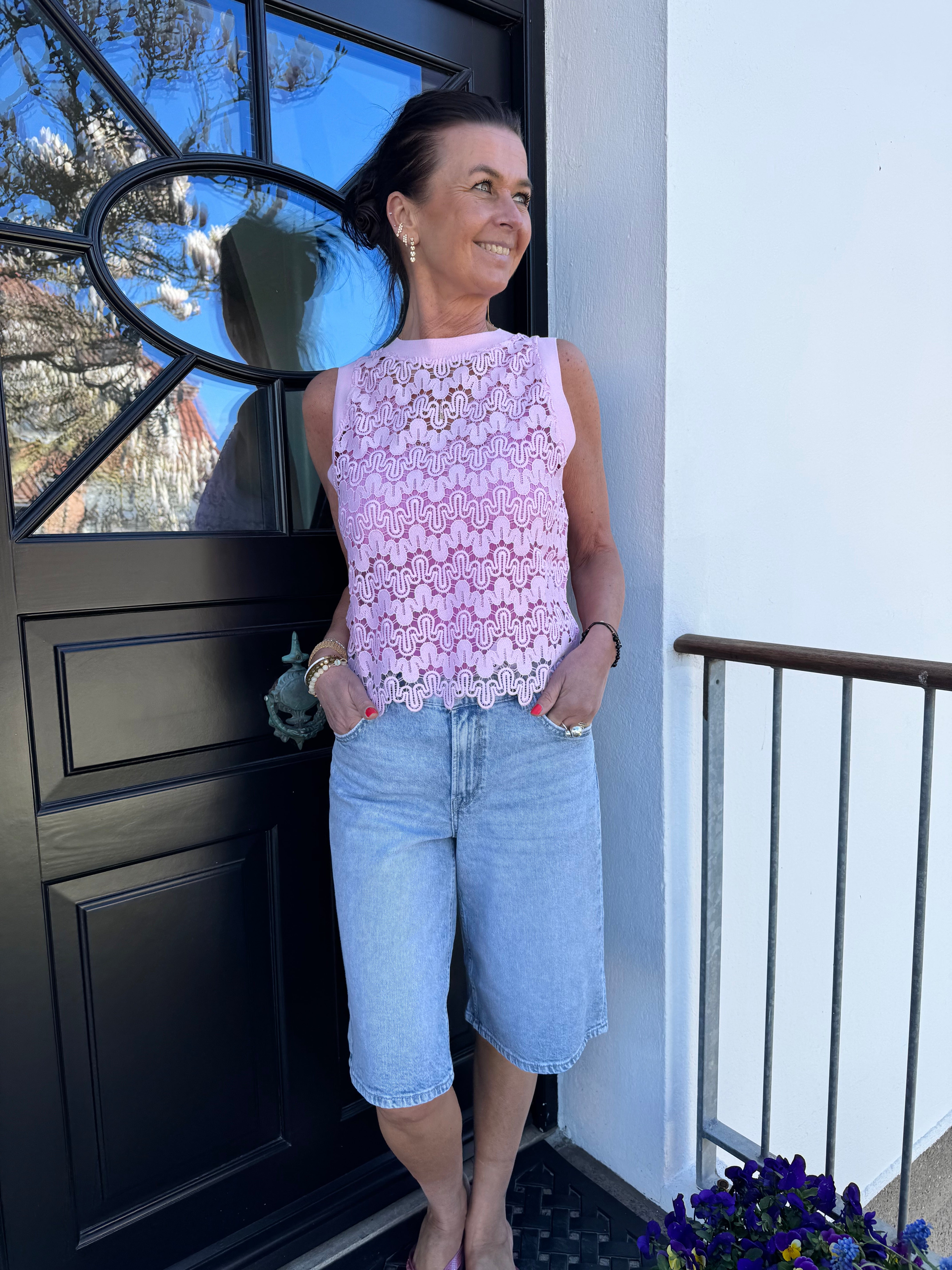 Coster Copenhagen Top - Lace Top i Pale Rose