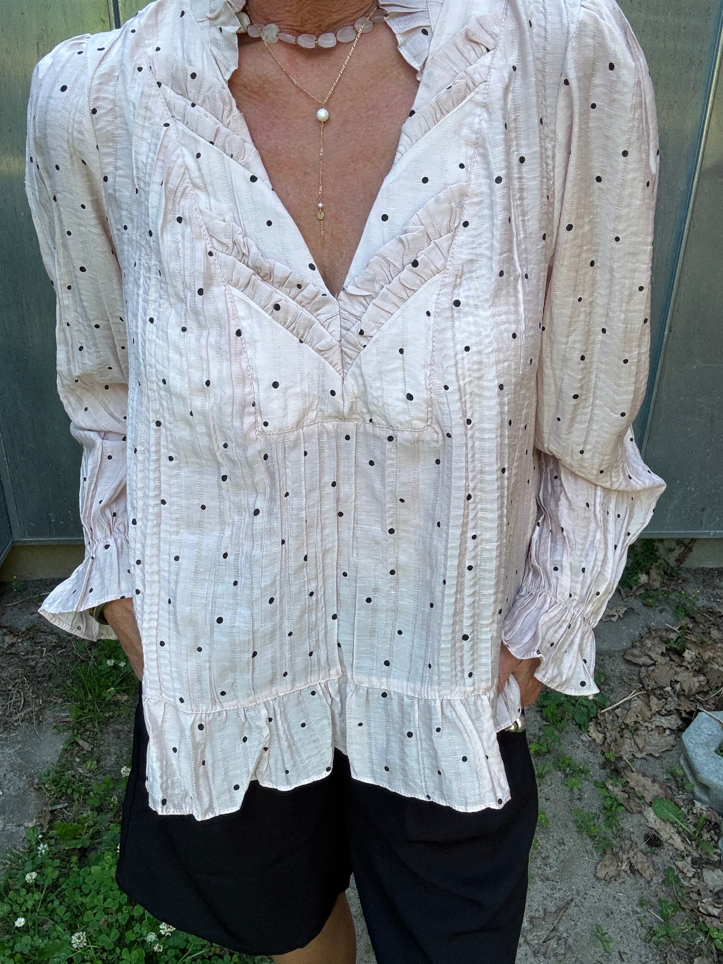 Gossia Bluse - NazliGO Lullo Bluse i Rose Black Dots