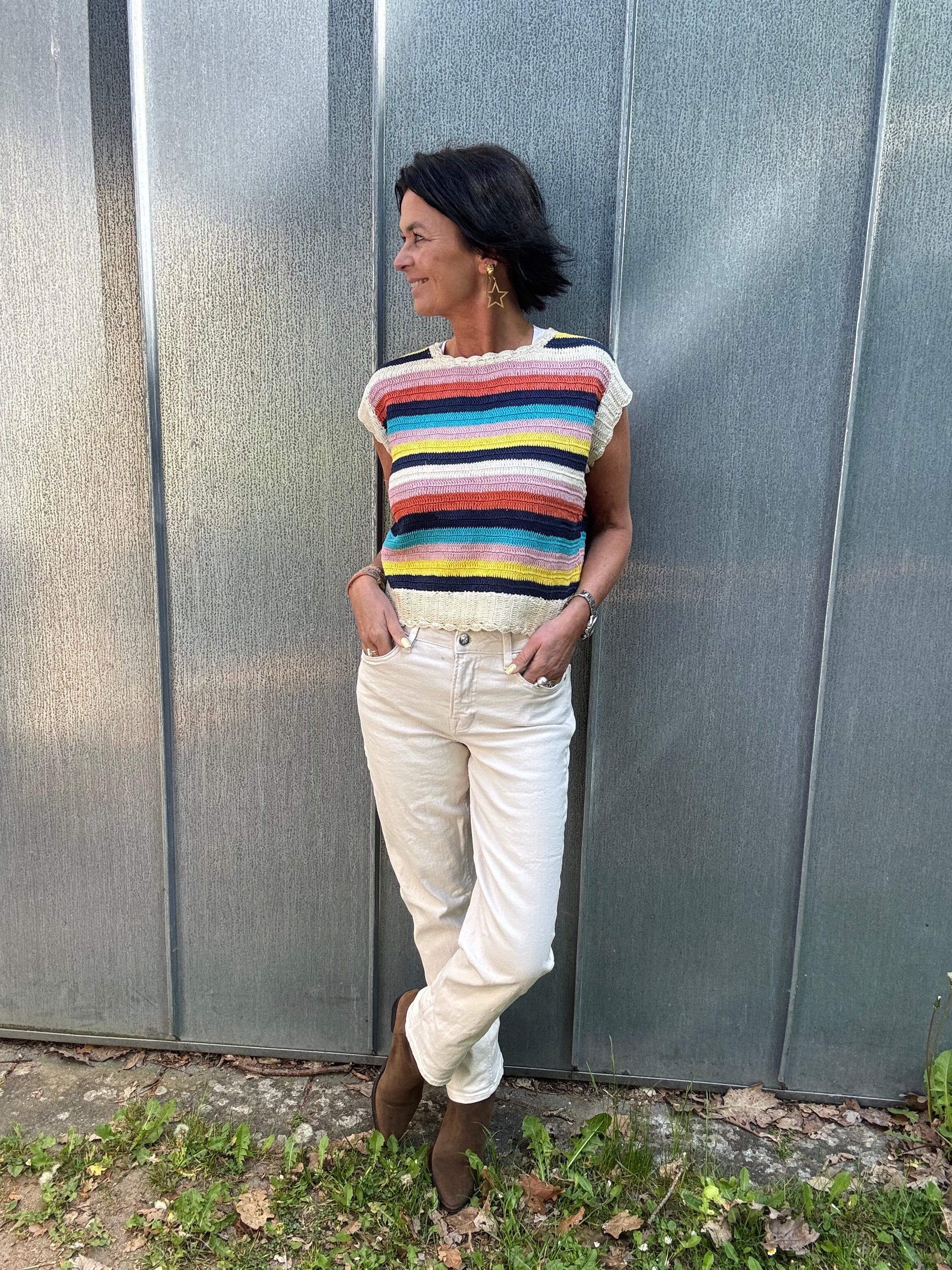 Lollys Laundry Vest - ChicagoLl Vest i Multi Strib