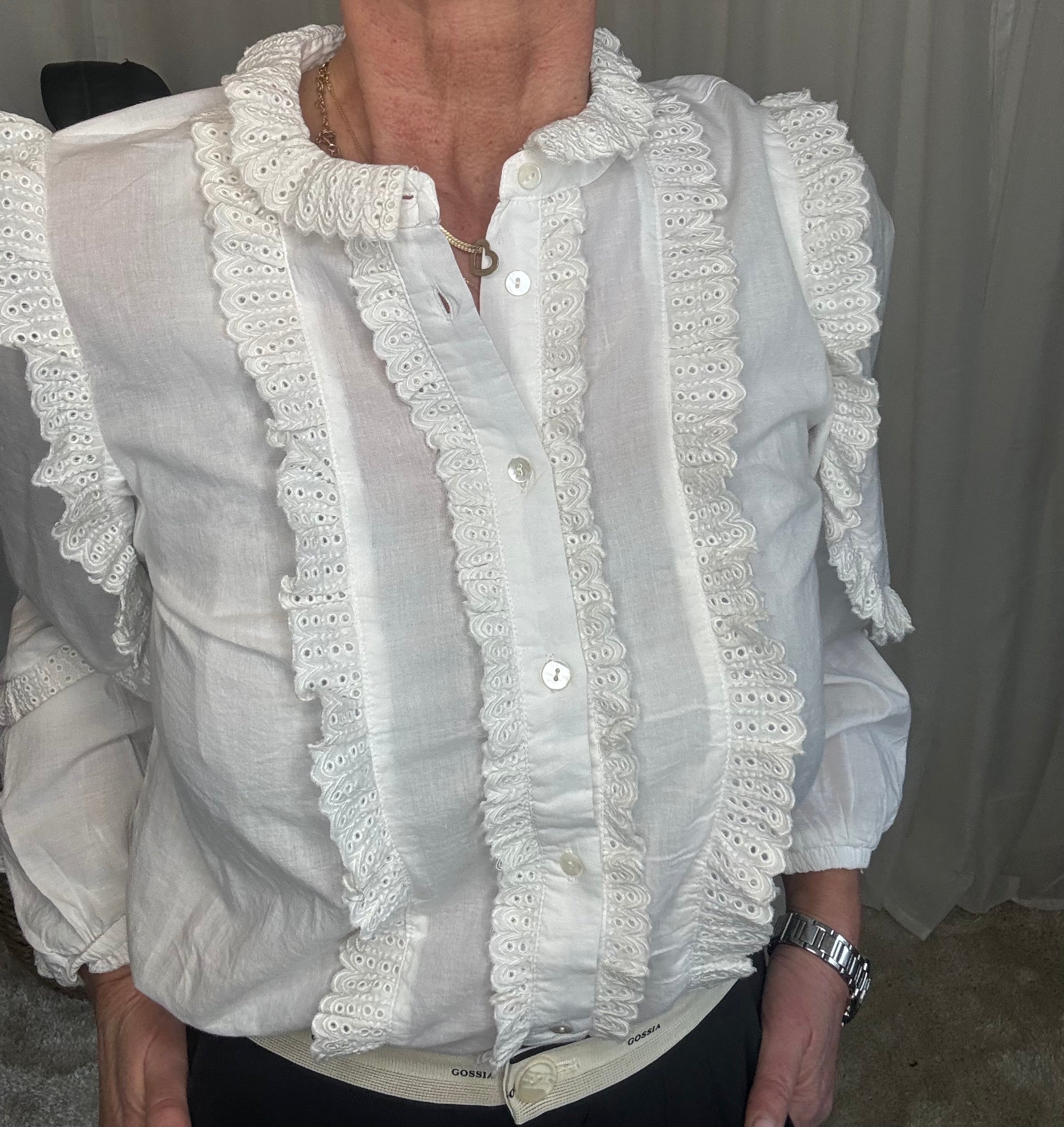 PBO Bluse - Ava Bluse i Star White