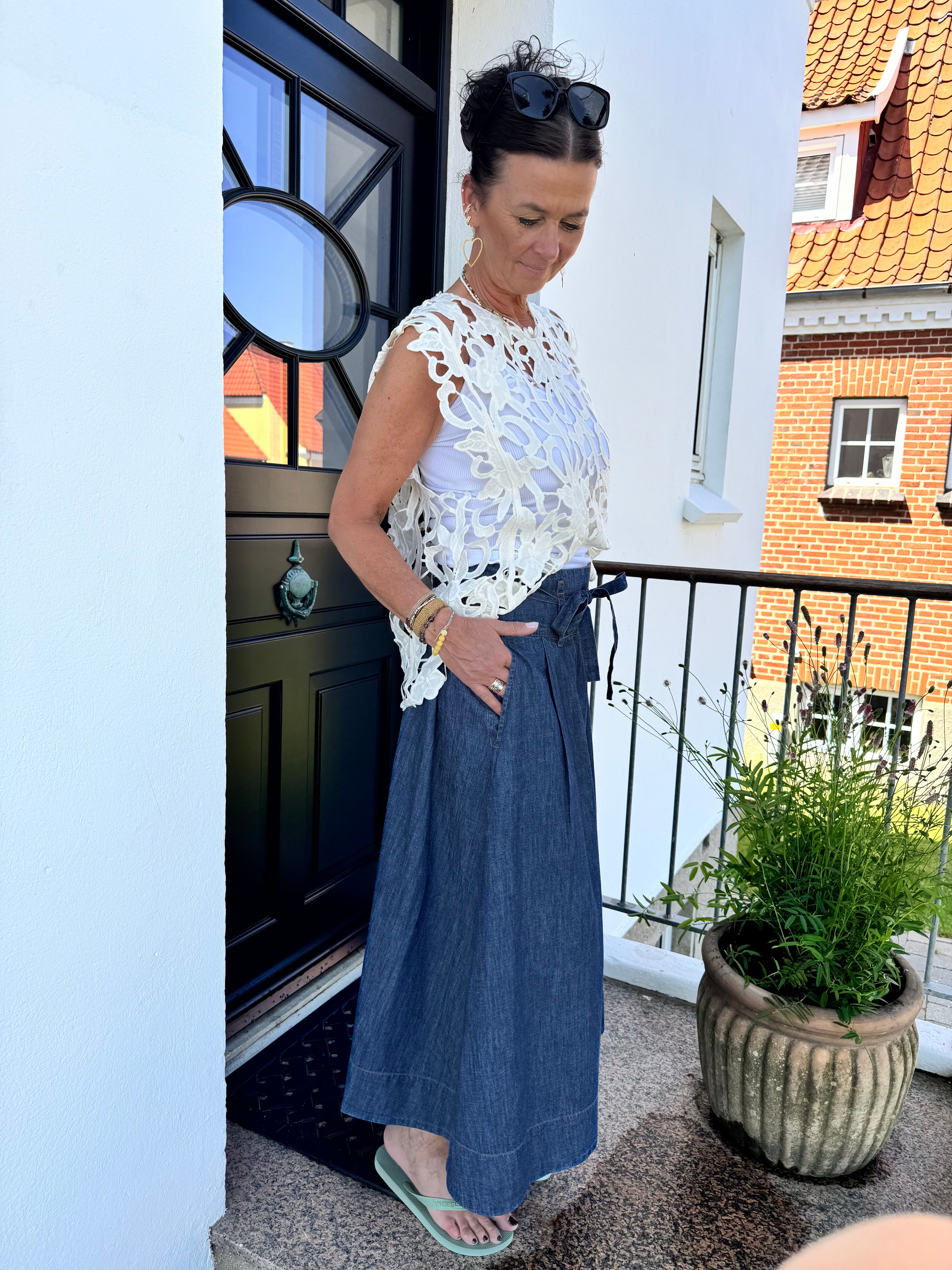 Second Female Nederdel - Evana Denim Nederdel i Blue Denim