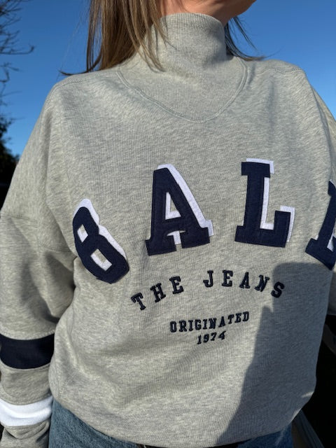 BALL Original Sweat - BaFossati High Collar Sweat i Grå