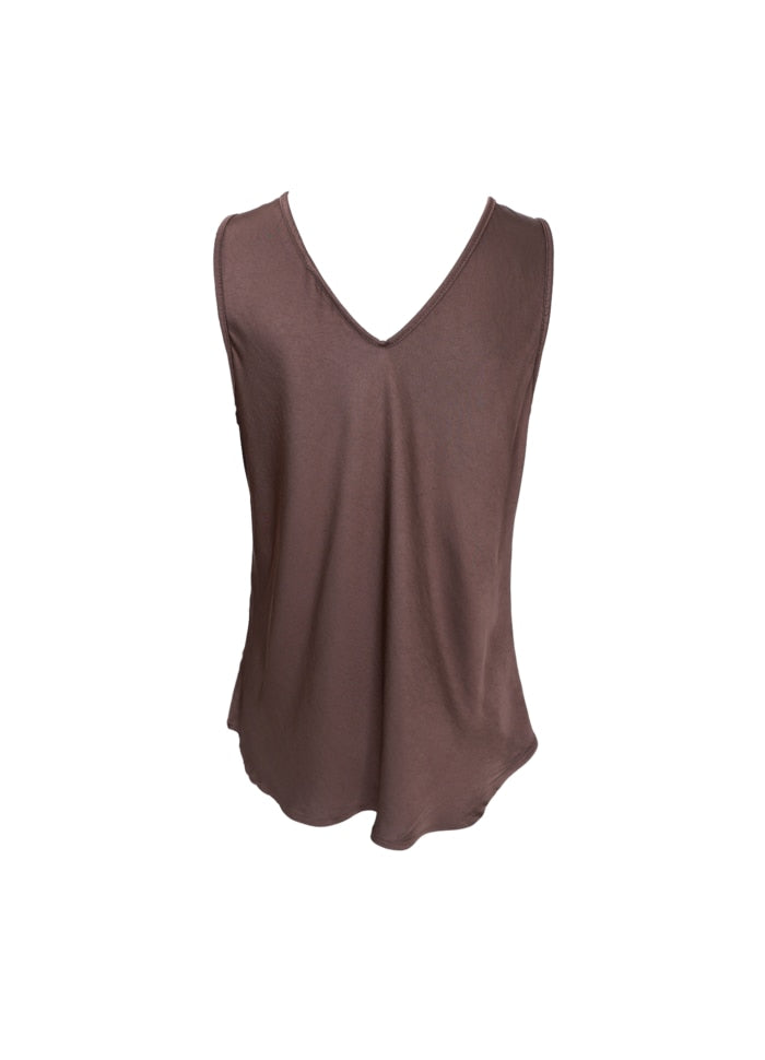 Black Colour Top - BCMABEL Double V-Neck Top i Coffee