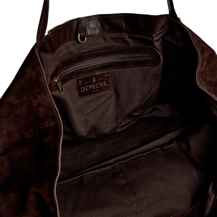 Depeche Shopper - 16982 Bilbao Shopper Taske i Chocolate Ruskind