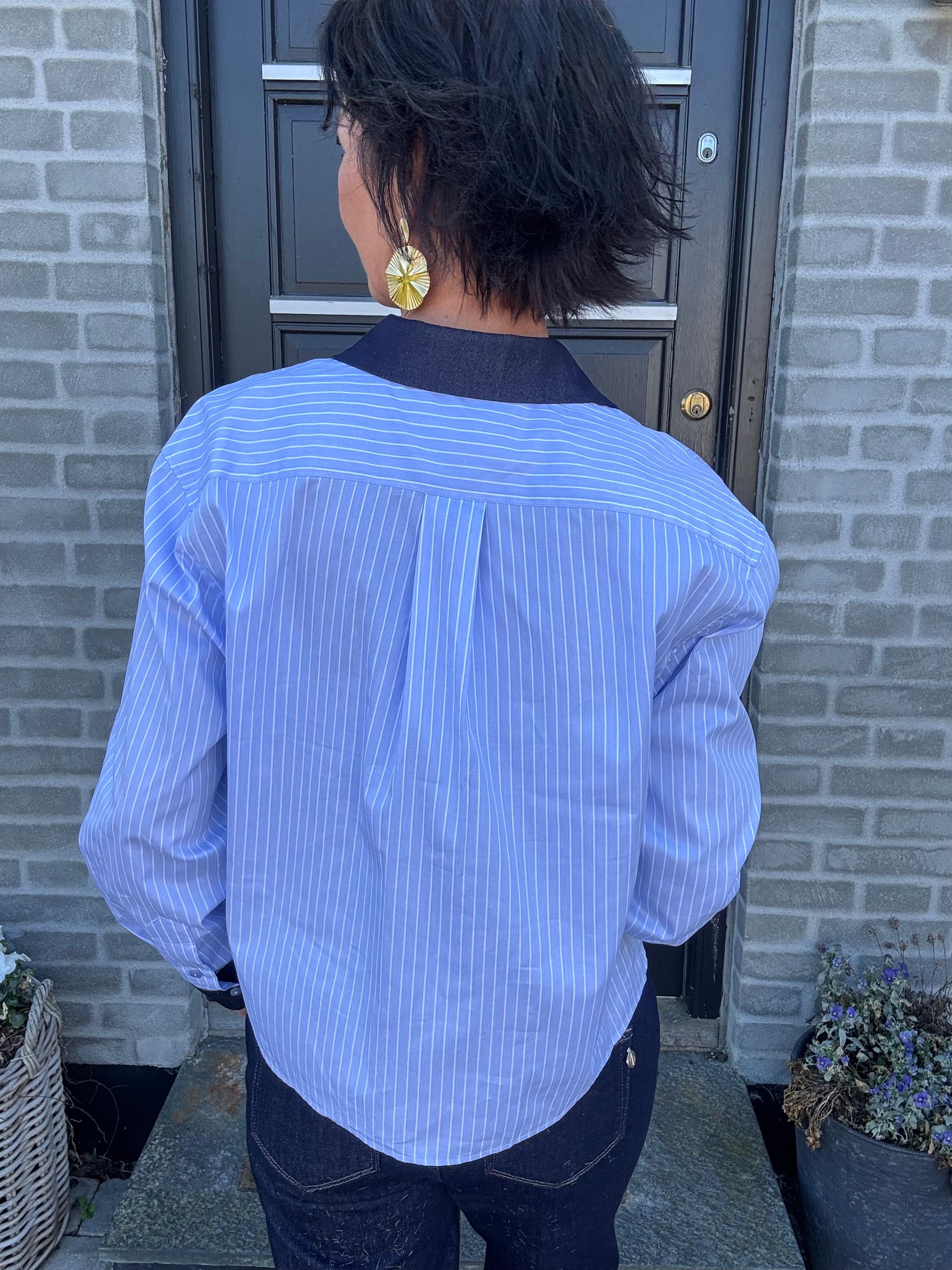 Co´Couture Skjorte - NelsonCC Stribet Skjorte i Pale Blue