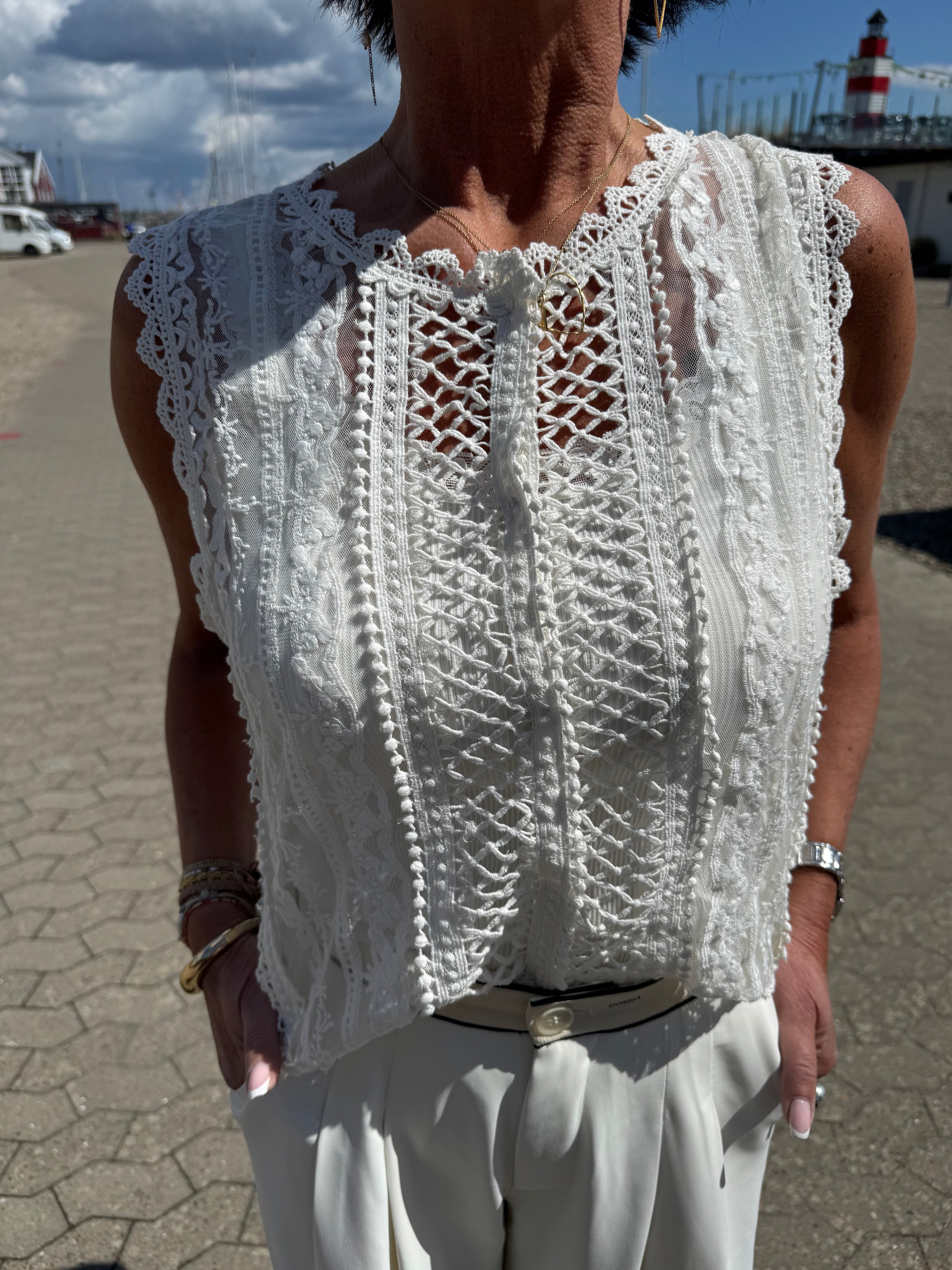 Gossia Top - SeboraGO Top i Off-White