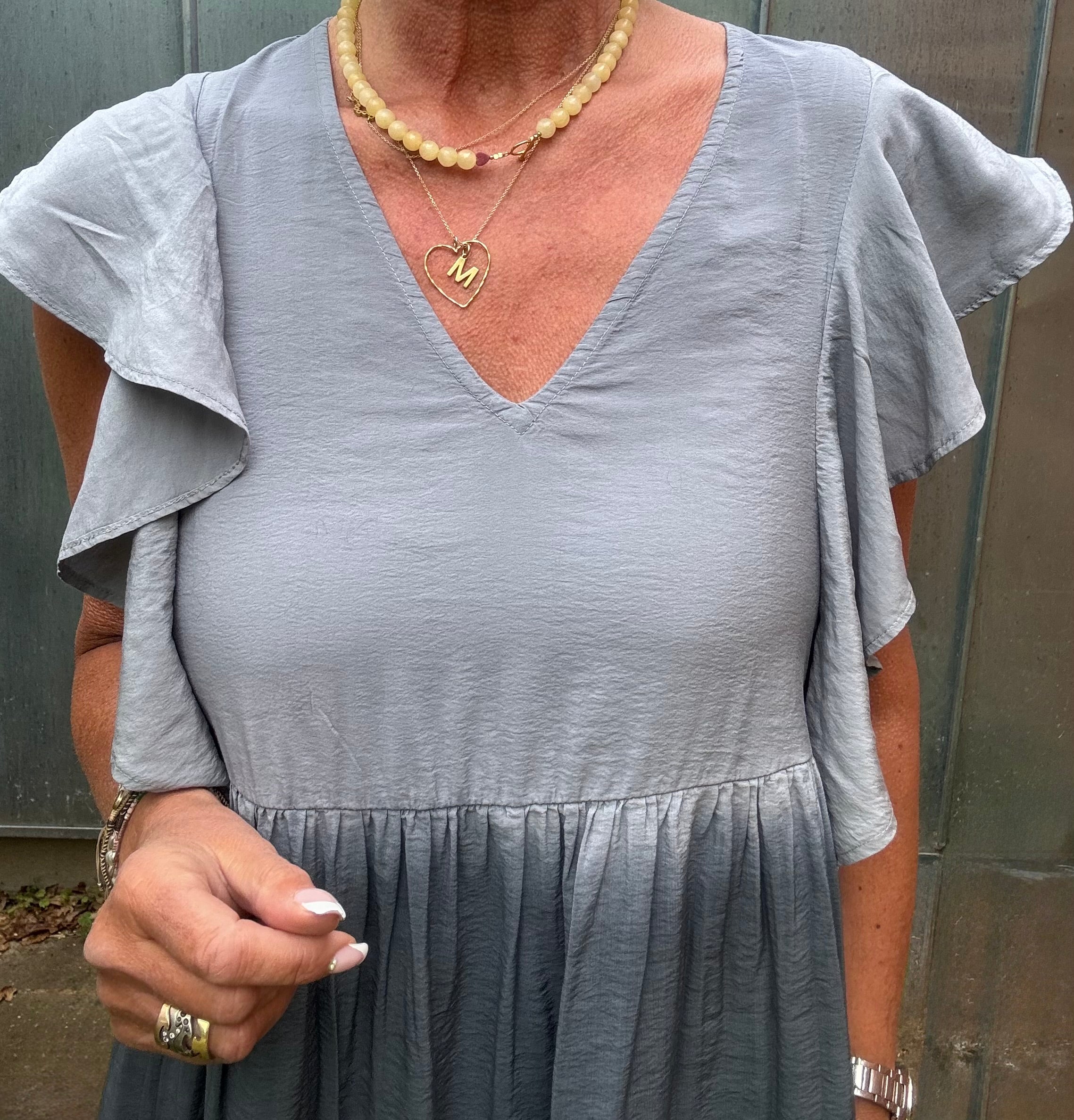 Gossia Kjole - ViolaGO Kjole i Grey Dip Dye