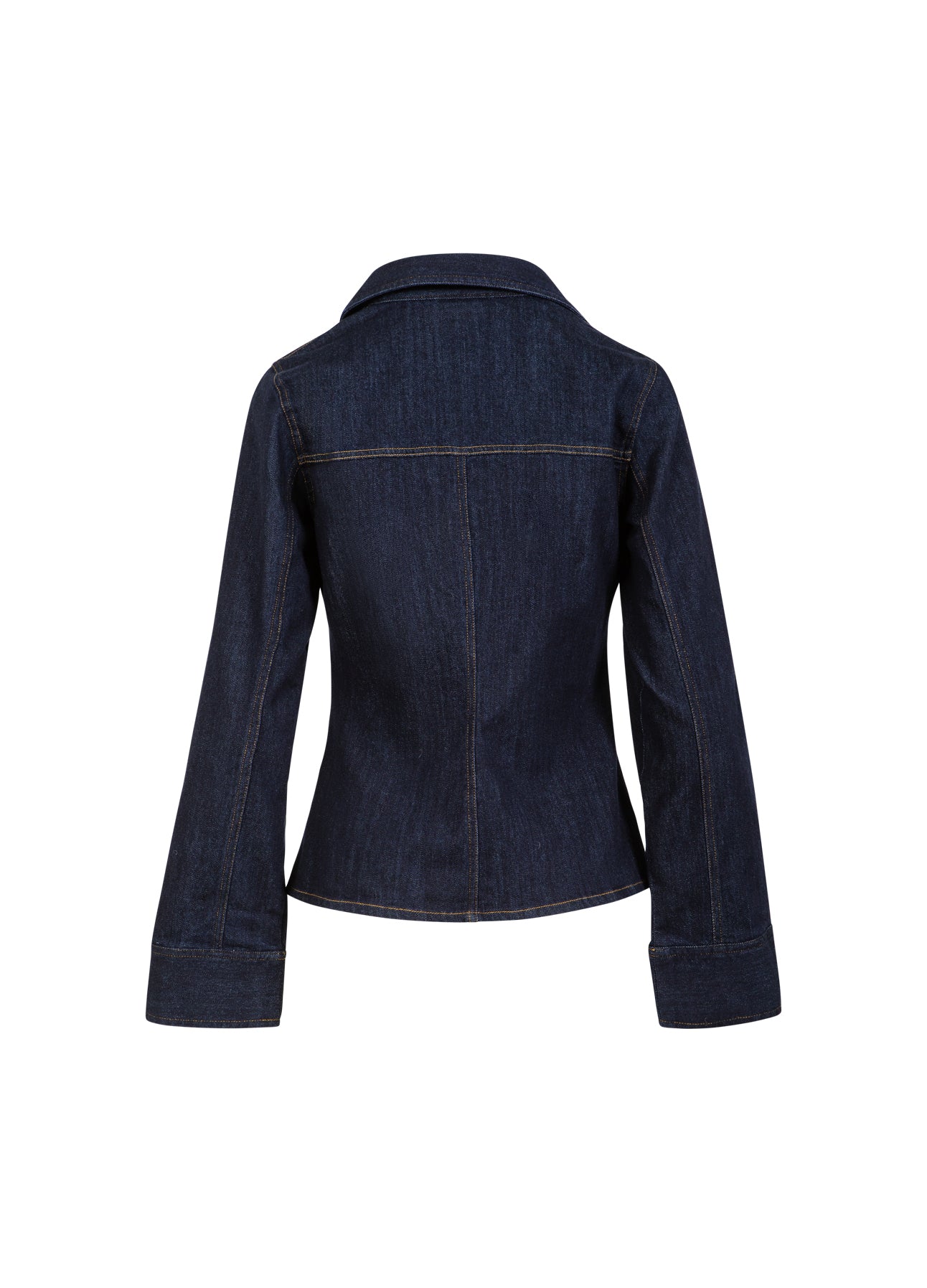 Coster Copenhagen Skjorte - CC Heart Kalani Denim Zip Skjorte i Dark Blue Denim