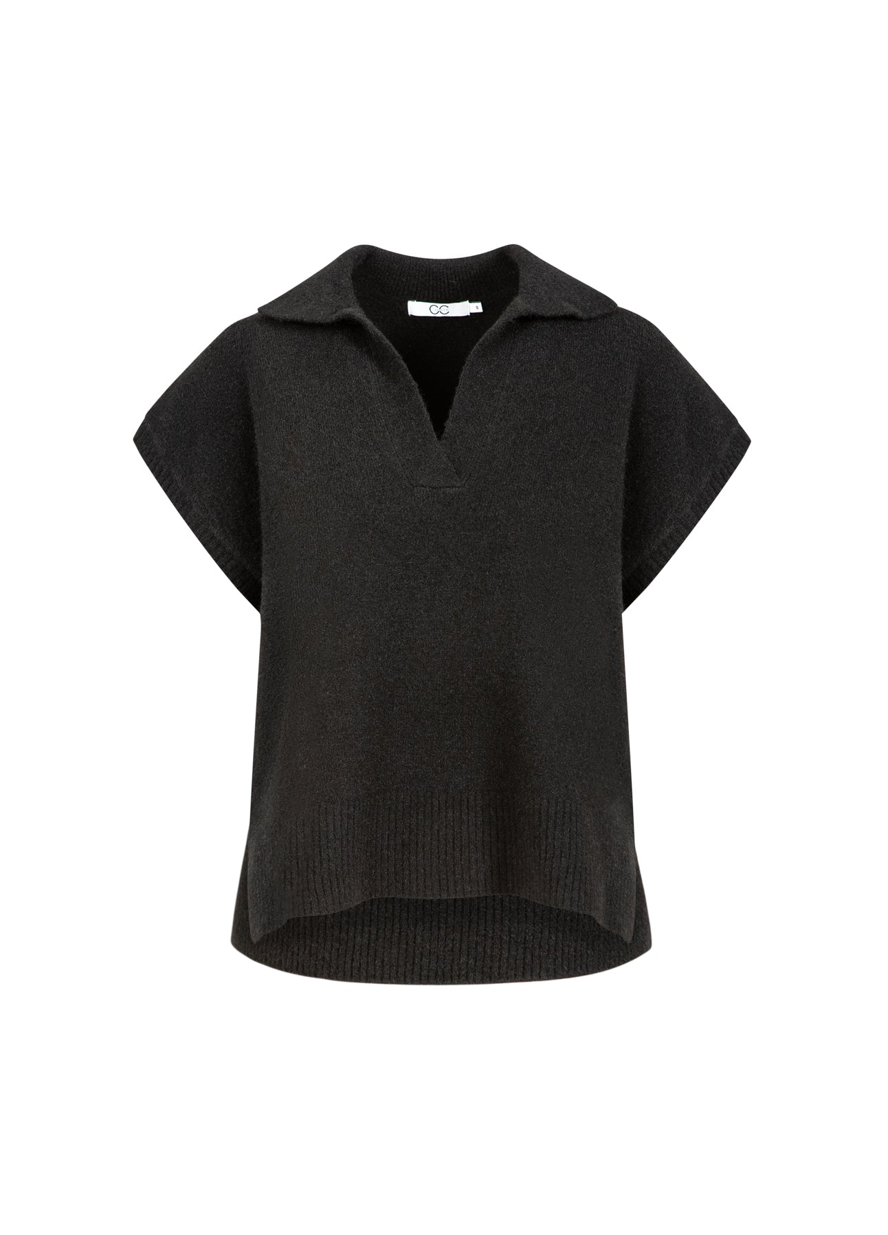 Coster Copenhagen Vest - CC Heart Emerie Strik Polo i Sort
