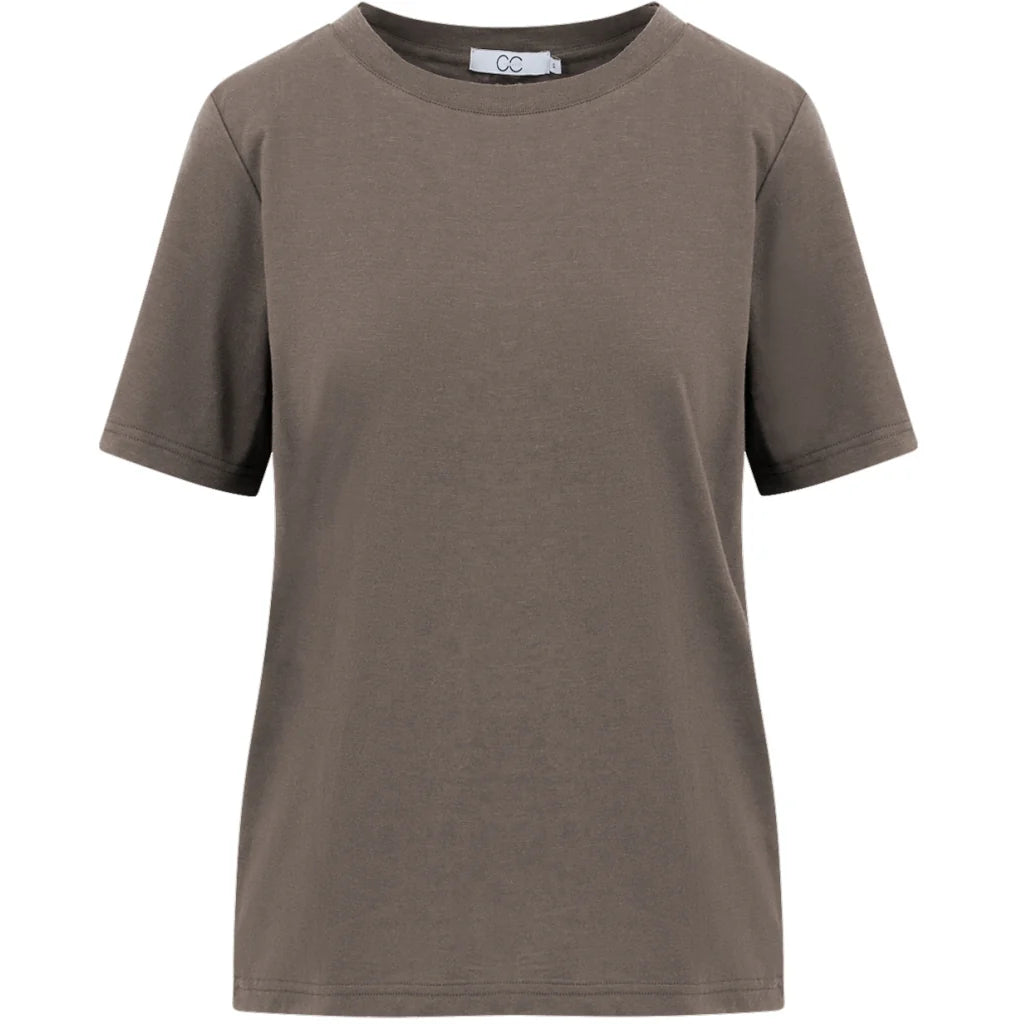 Coster Copenhagen T-shirt - CC-Heart Reguler T-shirt Rund Hals i Dark Mud