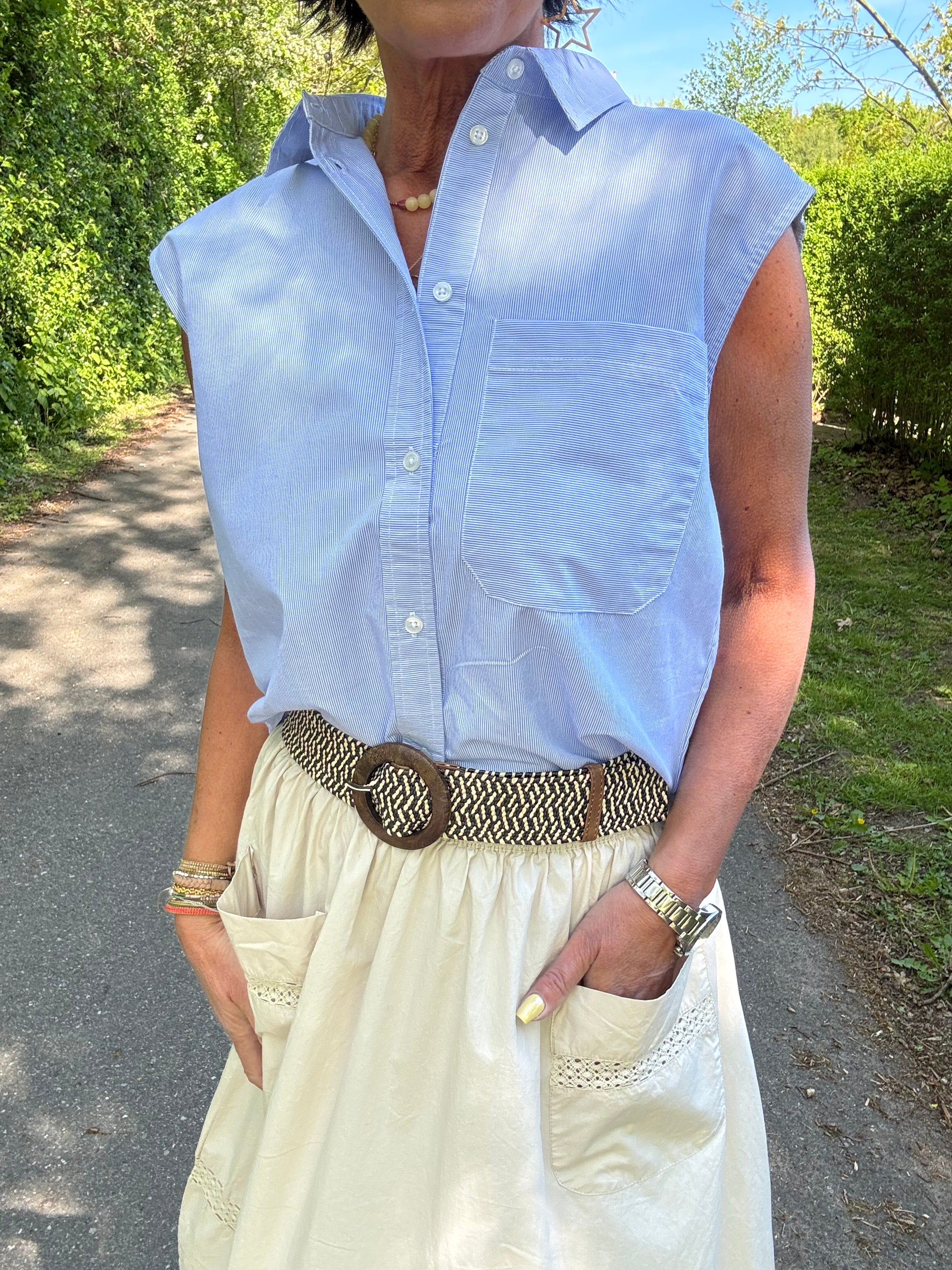 ESMÉ STUDIOS Bluse - ESNunu Sl Bluse i Kentucky Blue