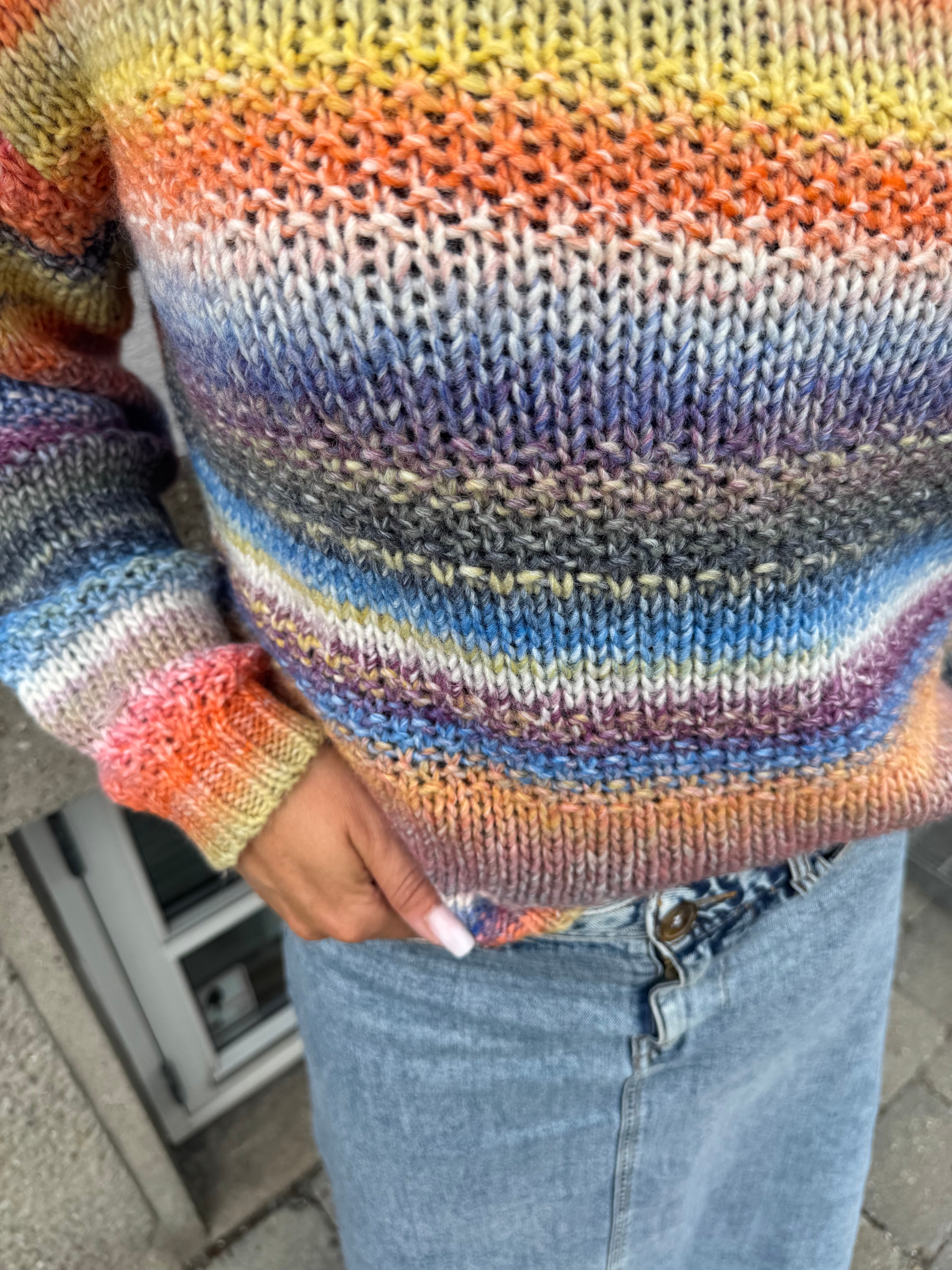 Lollys Laundry Strik - Fairhaven LS Strik i Multi Strib