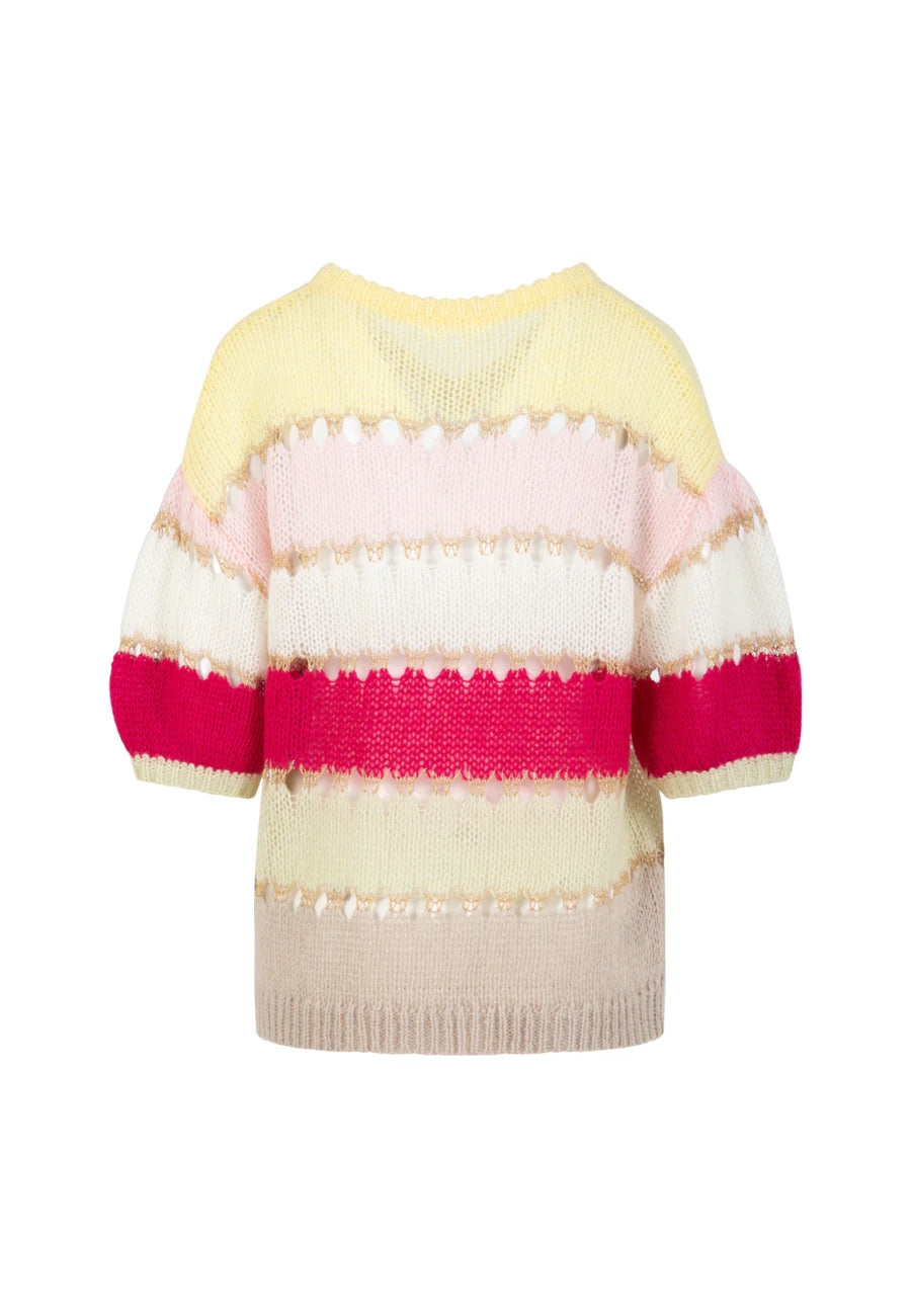 Coster Copenhagen Strik - Colorblock Pointelle Strik Bluse i Mix