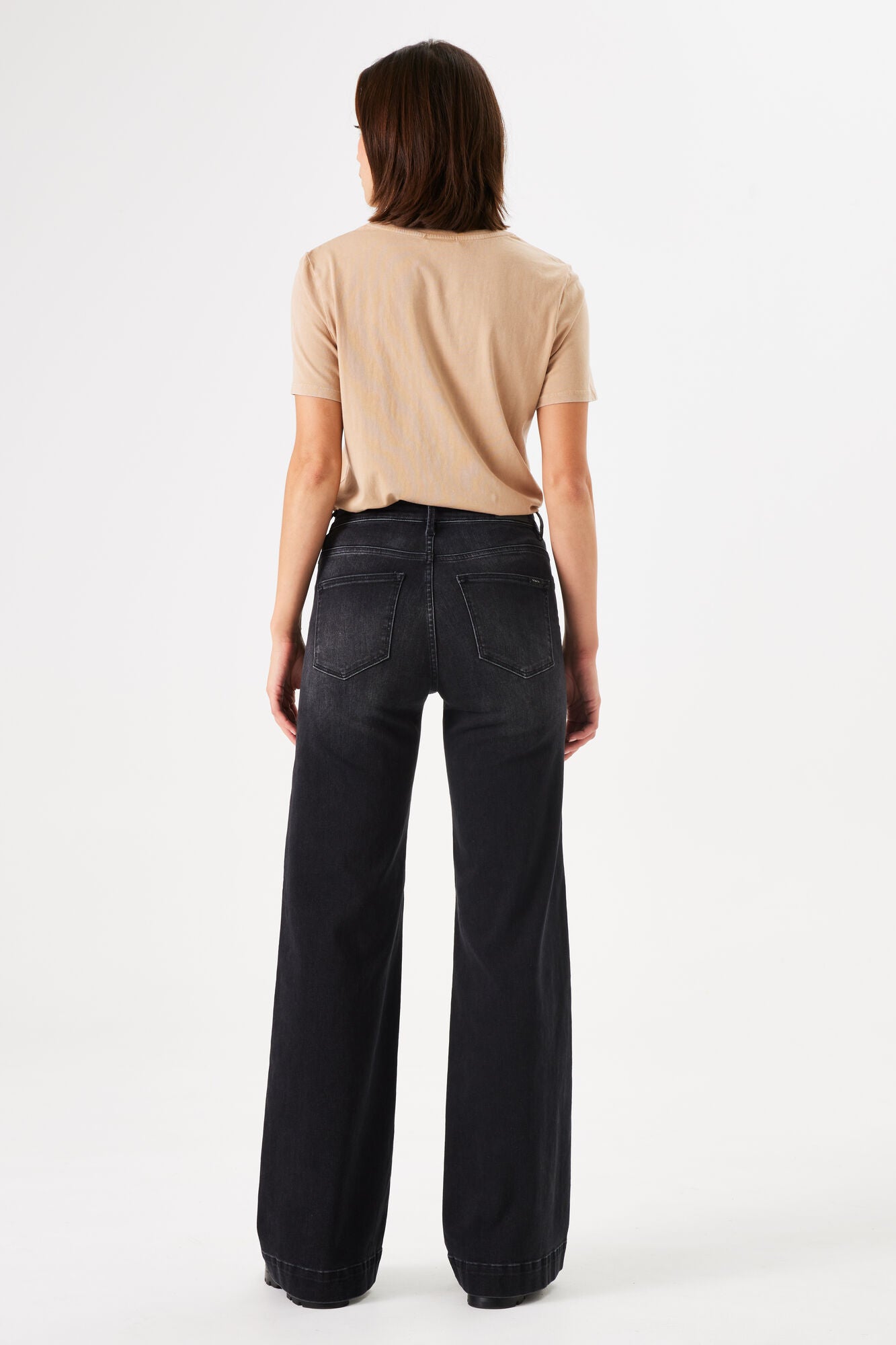Garcia Jeans - 8190 Celia Wide Fit Jeans i Dark used