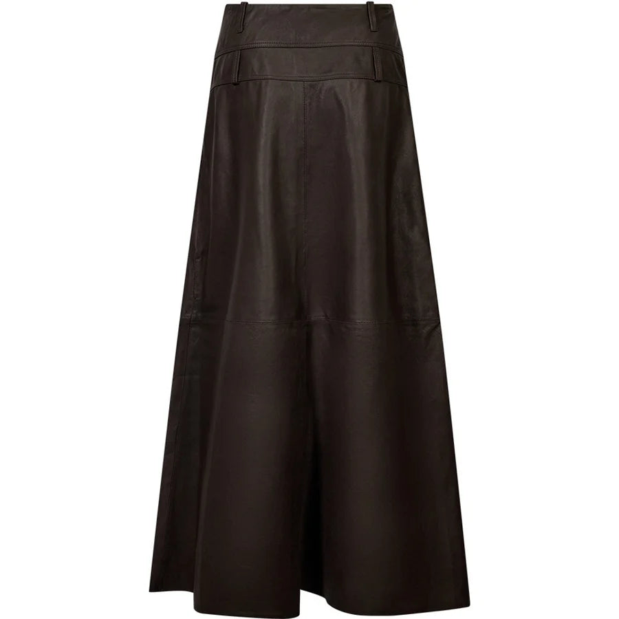 Depeche Nederdel - 51256 ClaraDEP Maxi Skind Nederdel i Brown