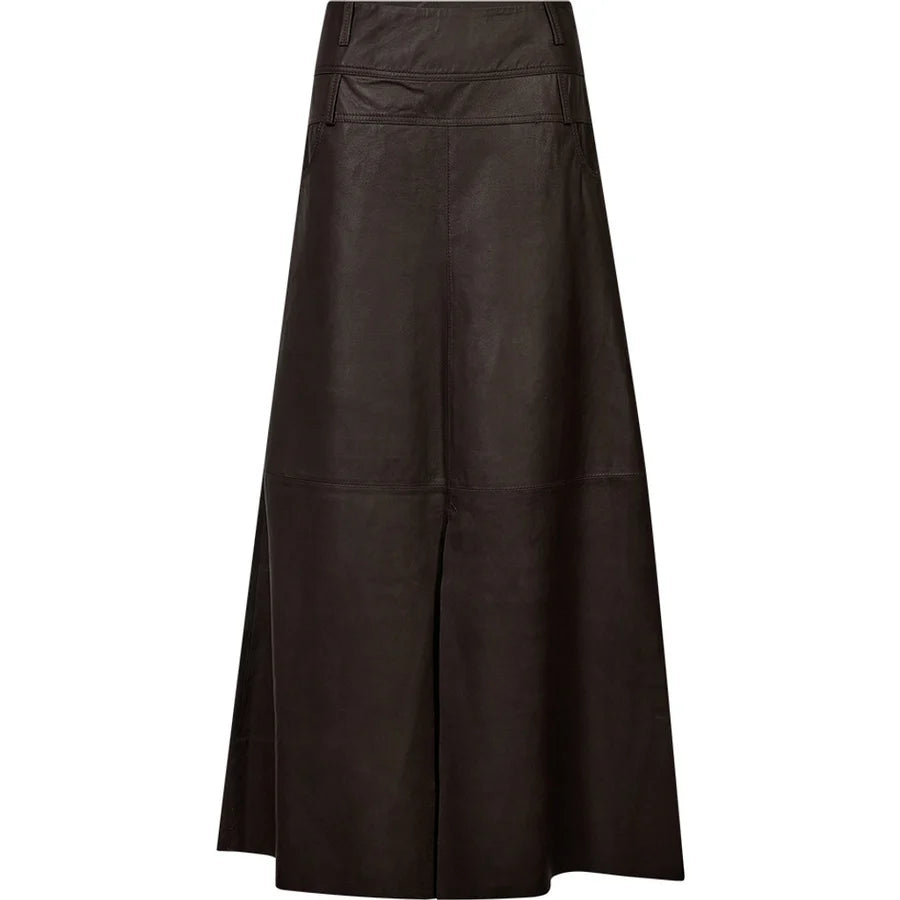 Depeche Nederdel - 51256 ClaraDEP Maxi Skind Nederdel i Brown