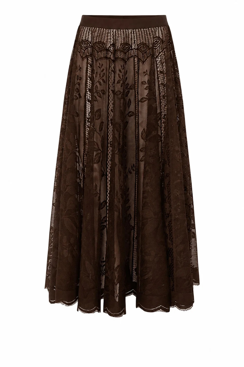 Lollys Laundry Nederdel - CollinsLL Midi Nederdel i Dark Mocca