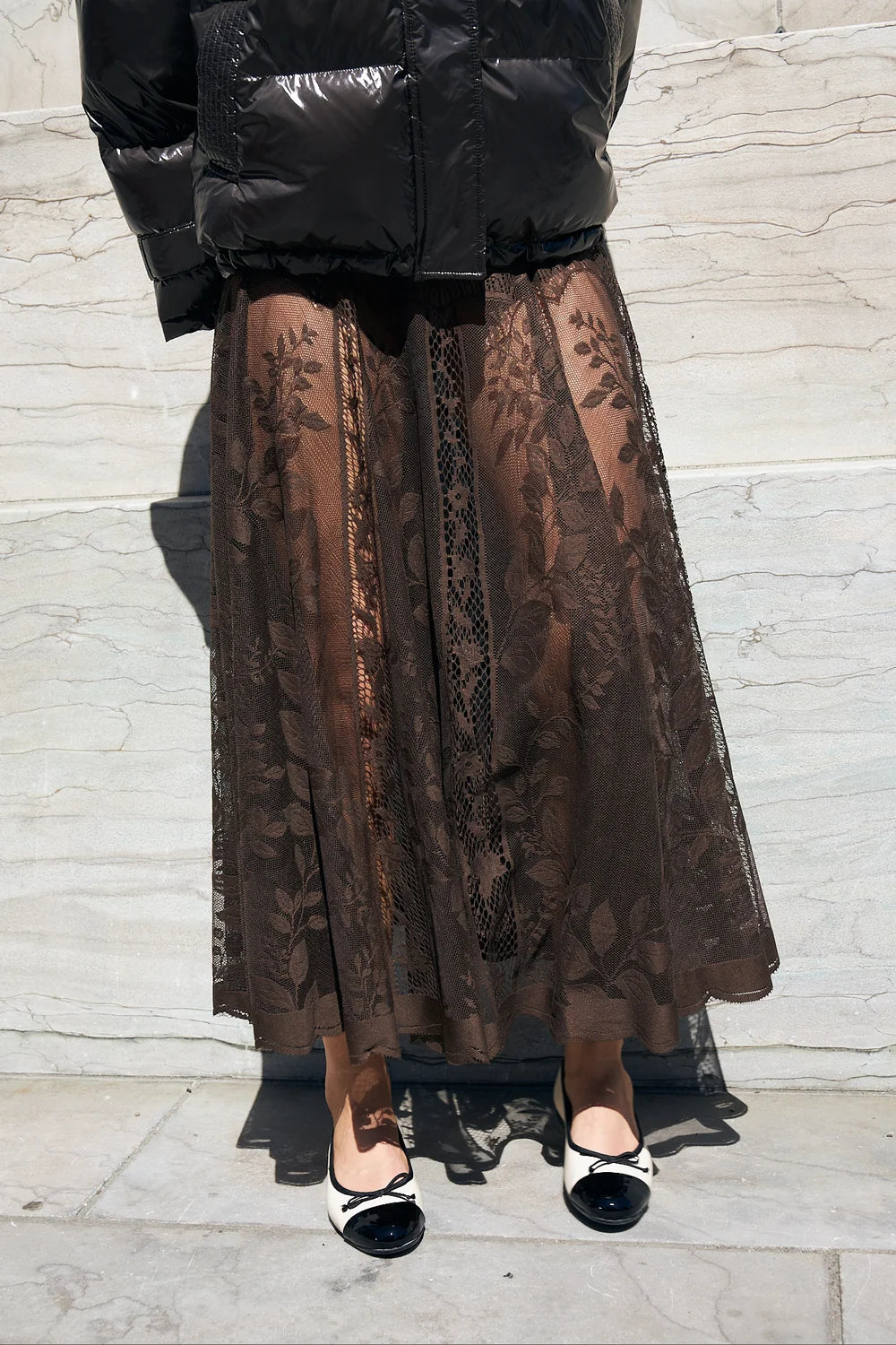 Lollys Laundry Nederdel - CollinsLL Midi Nederdel i Dark Mocca