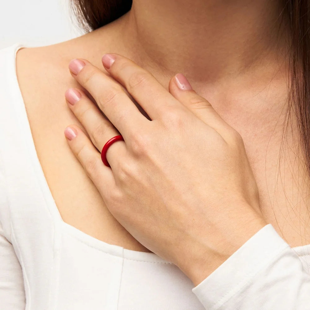 Lulu Copenhagen Ring - Color Ring i Passion Red