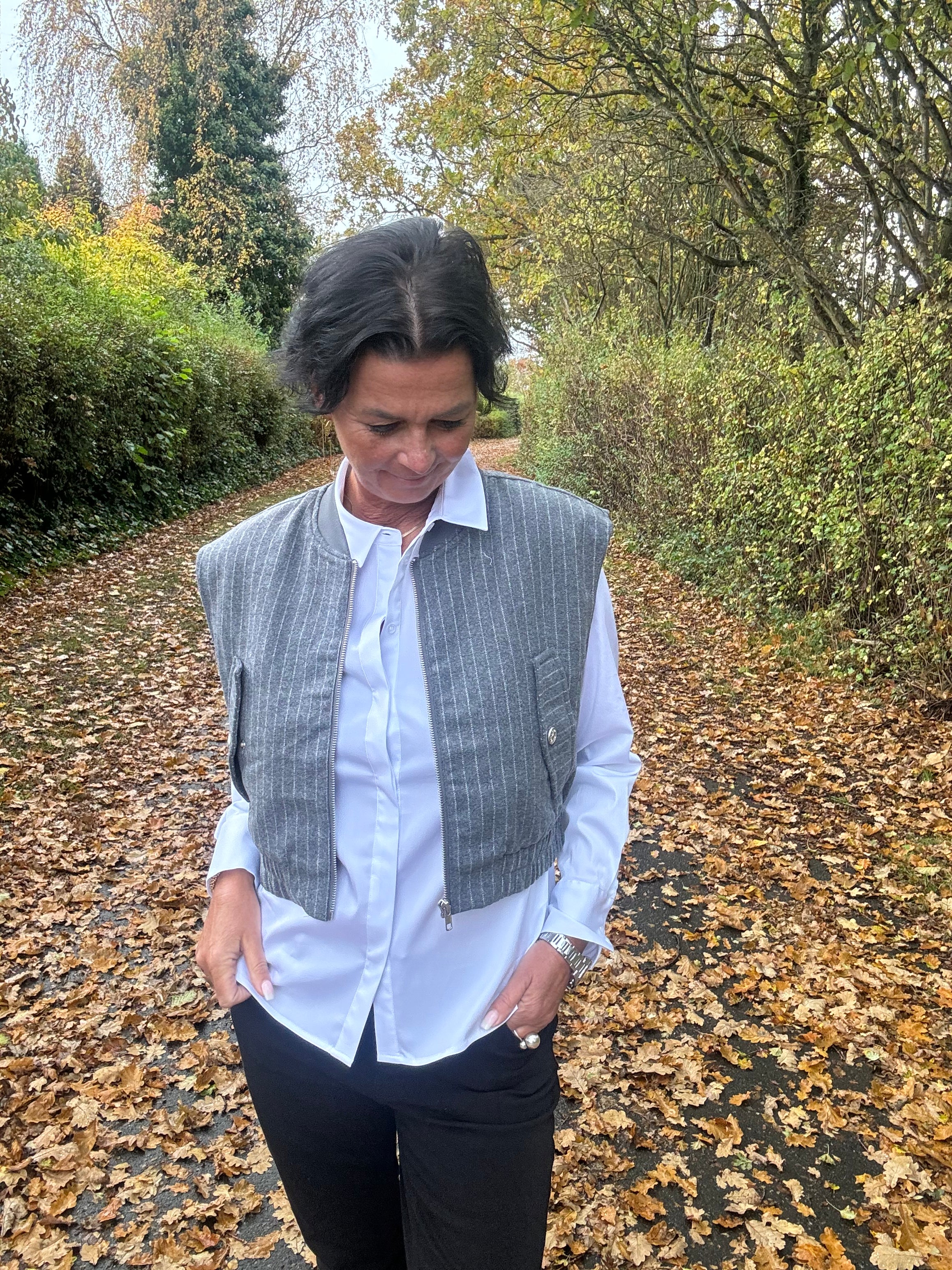 ESMÉ STUDIOS Vest - ESHera Uld Vest i Grå Melange