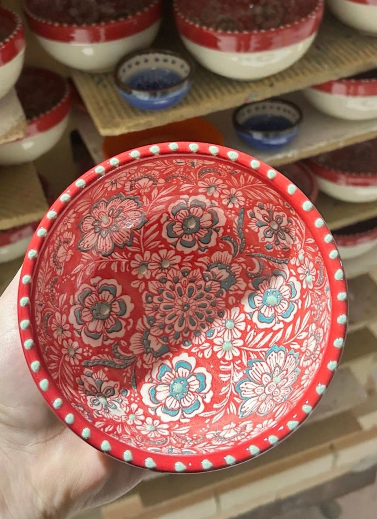 By Spliid Keramik Skål - Florencia Tapas Skål Small i Rød Ø14cm H5cm