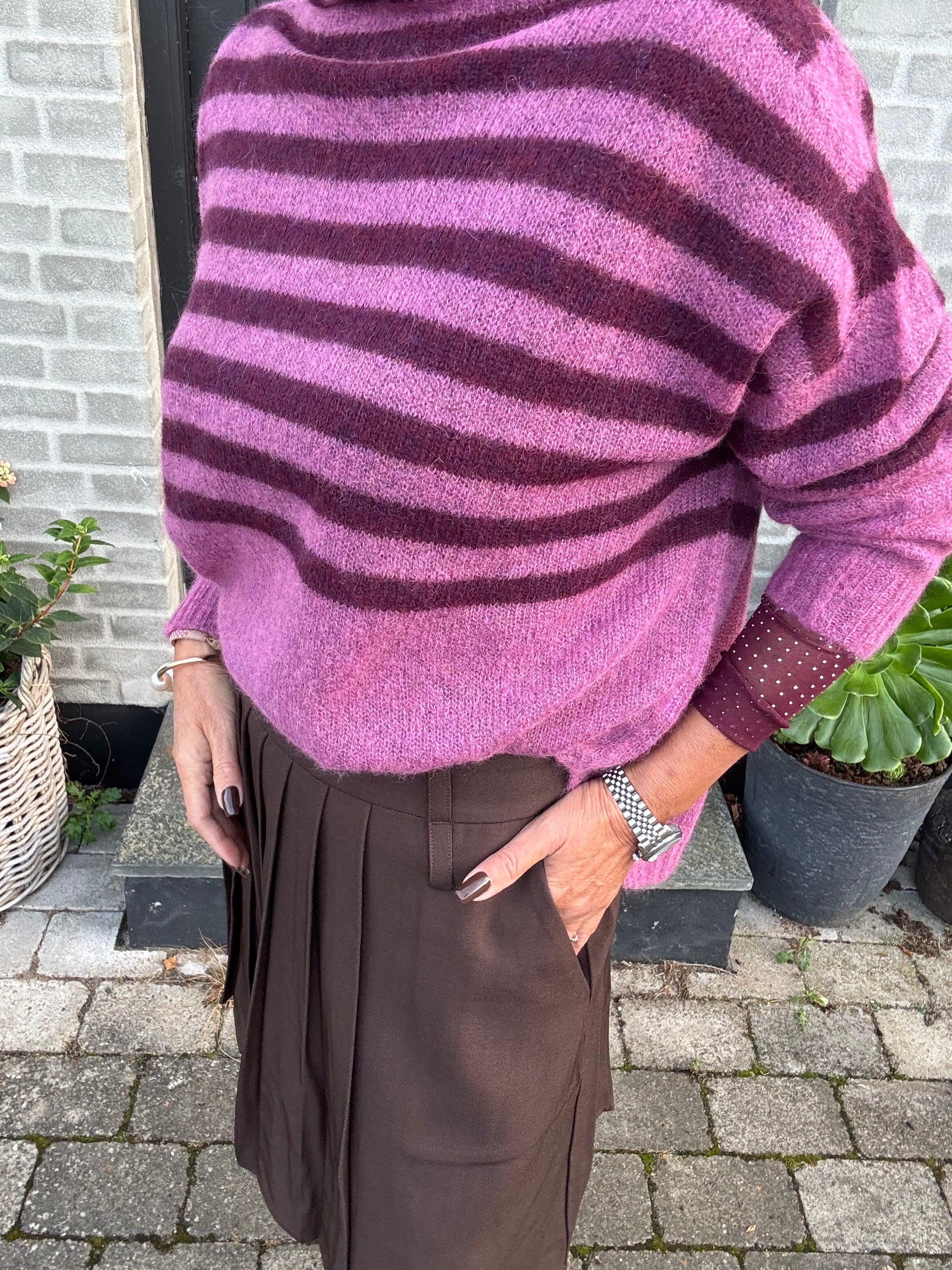 Gossia Sweater - AmbrosiaGO Sweater i Plum, Dark Plum