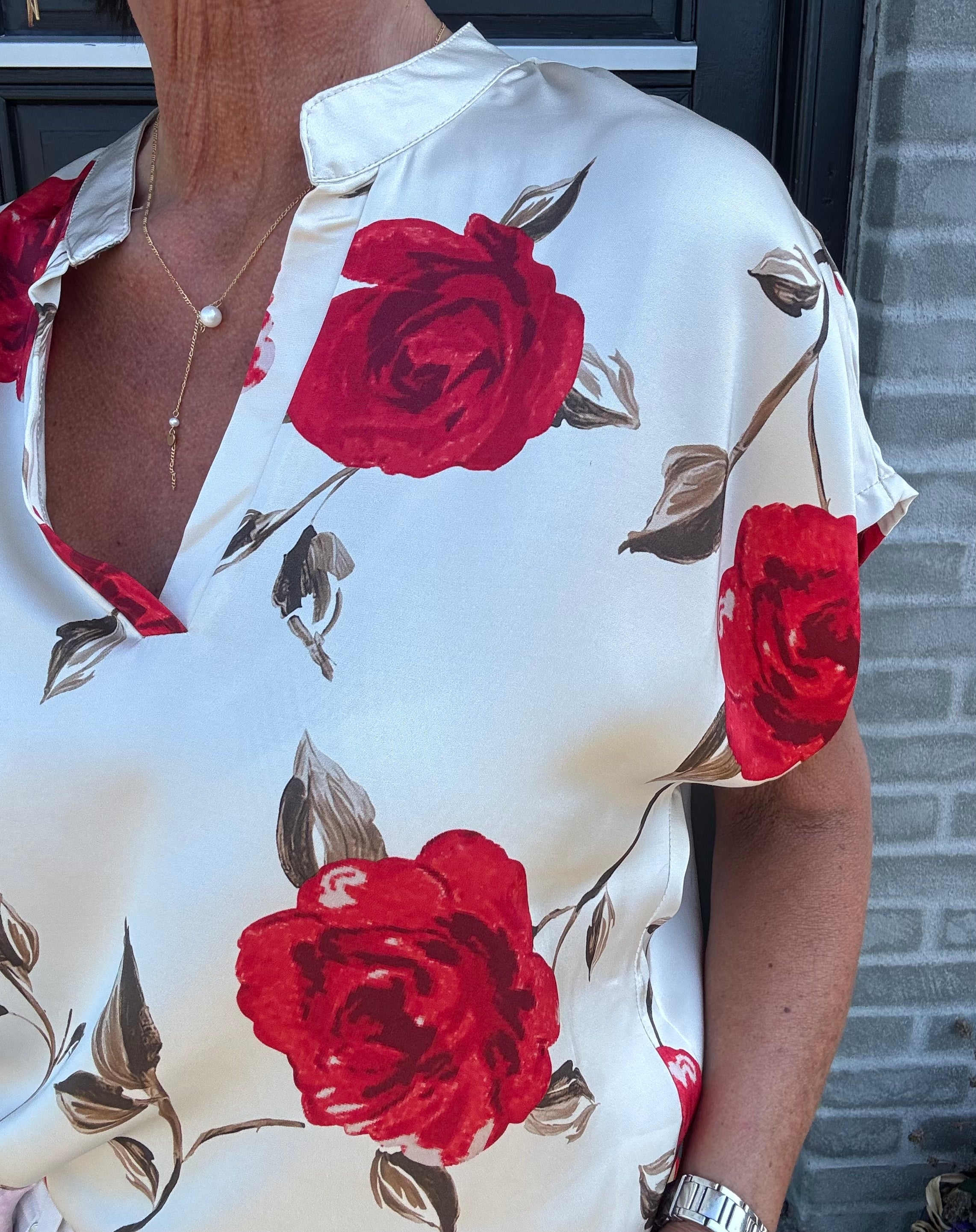 Black Colour Bluse - BcTilly Rose Bluse i Rød