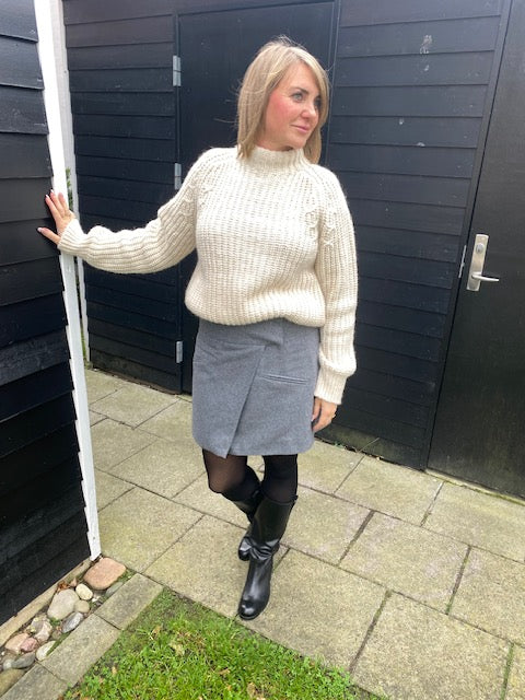 Second Female - Daring Nederdel i Grey Melange