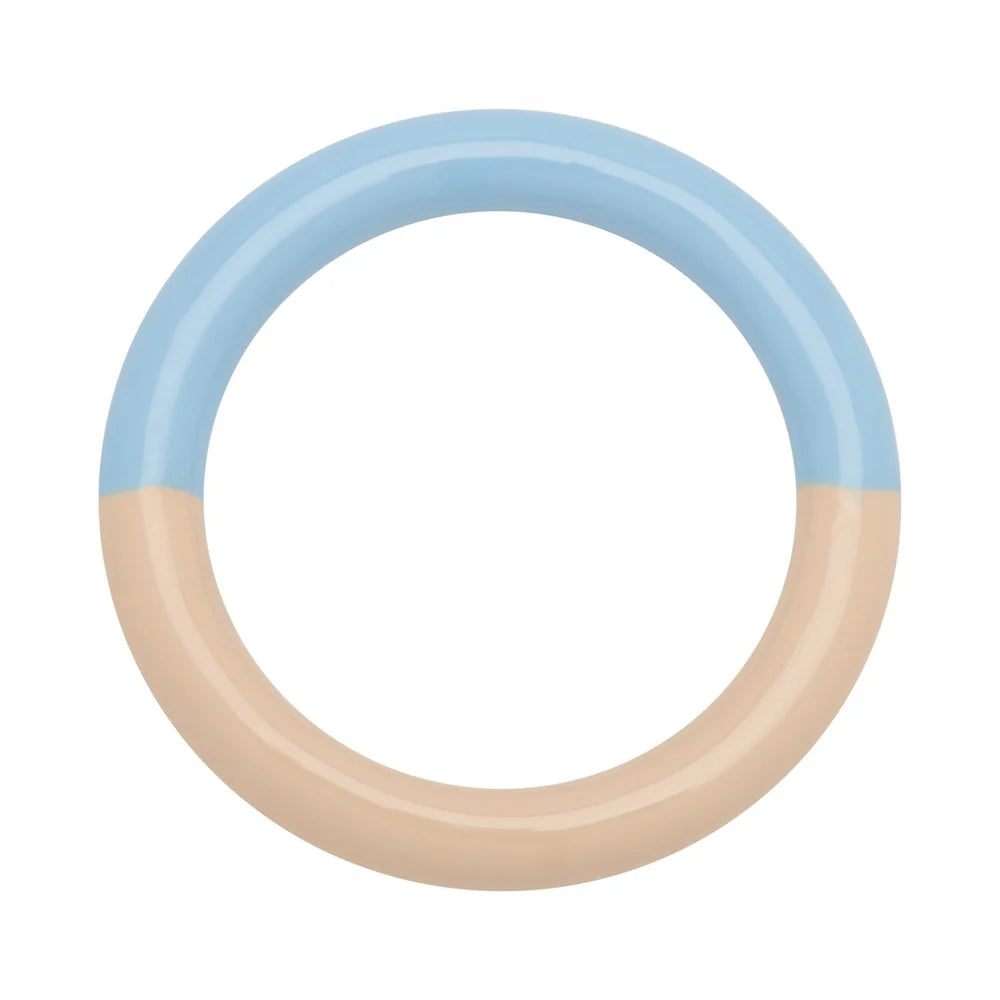 Lulu Copenhagen Ring - Double Color Ring i Light Blue - Buttercreme