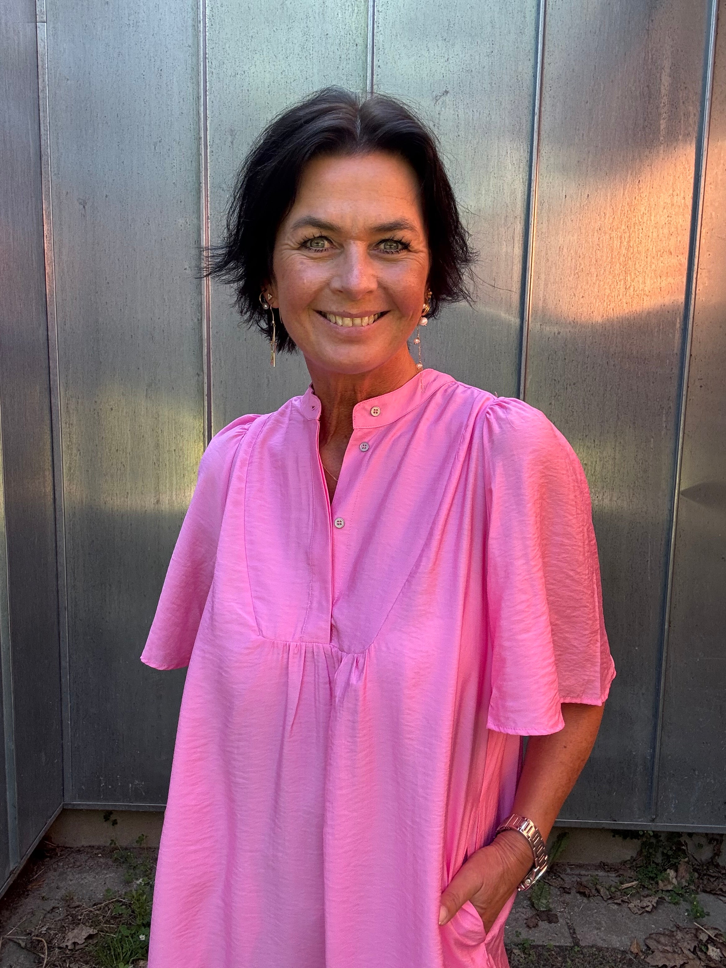 Co´Couture Kjole - CallumCC Volume SS Kjole i Bubblegum