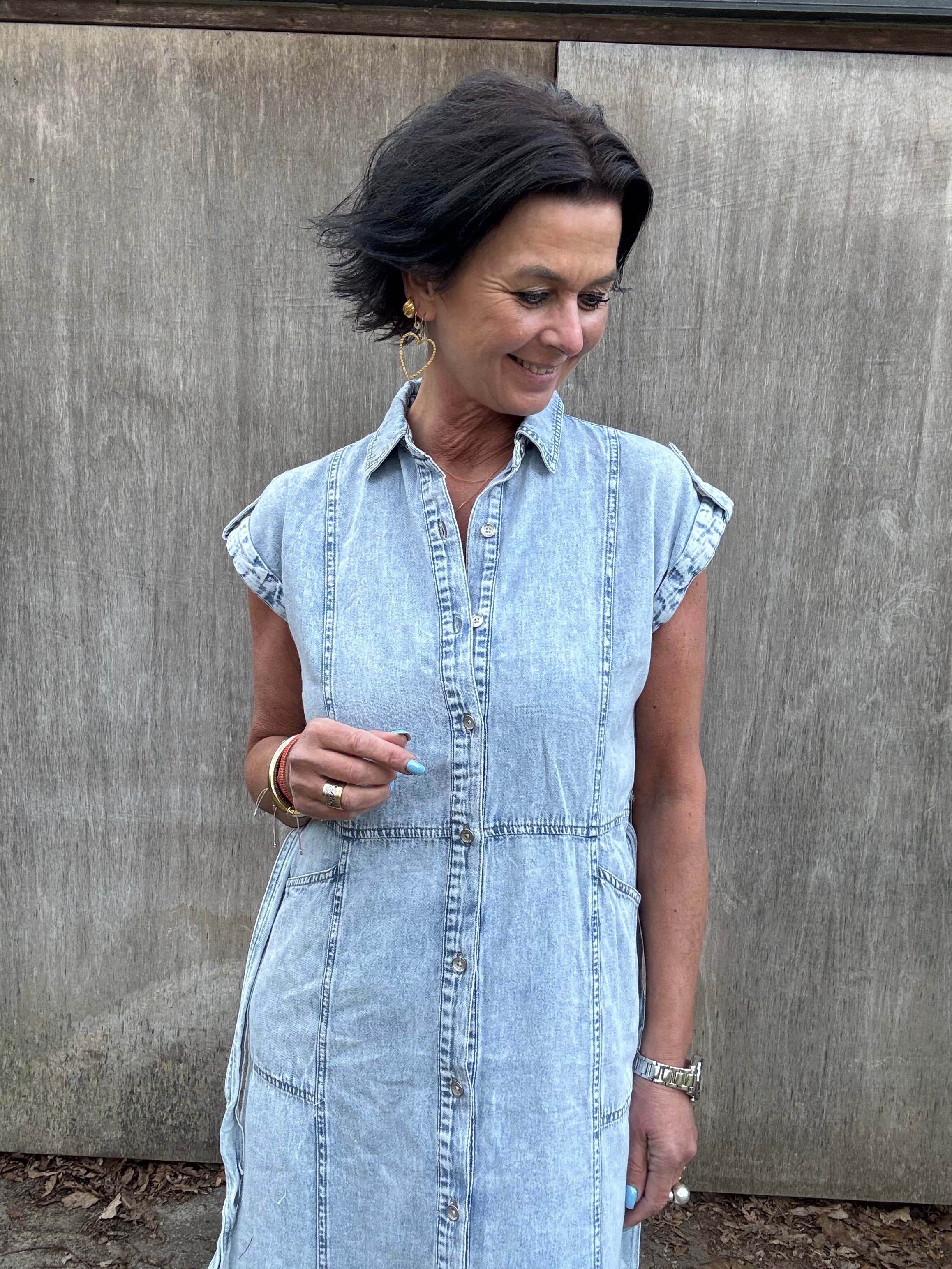 Garcia Kjole - 50284 Denim Kjole i Medium Used Denim