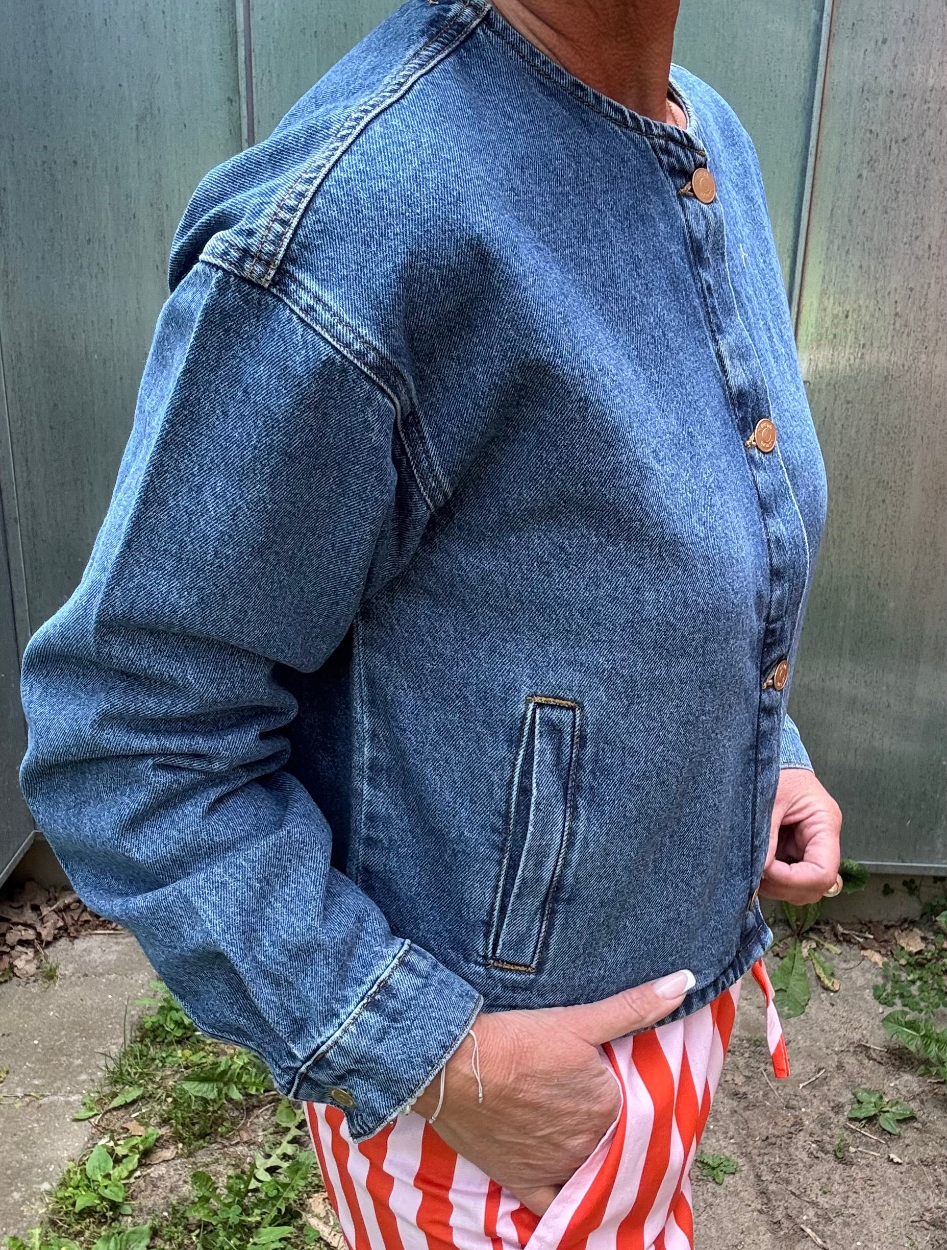 Nümph Jakke - NuCuba Denim Jakke i Classic Blue Denim