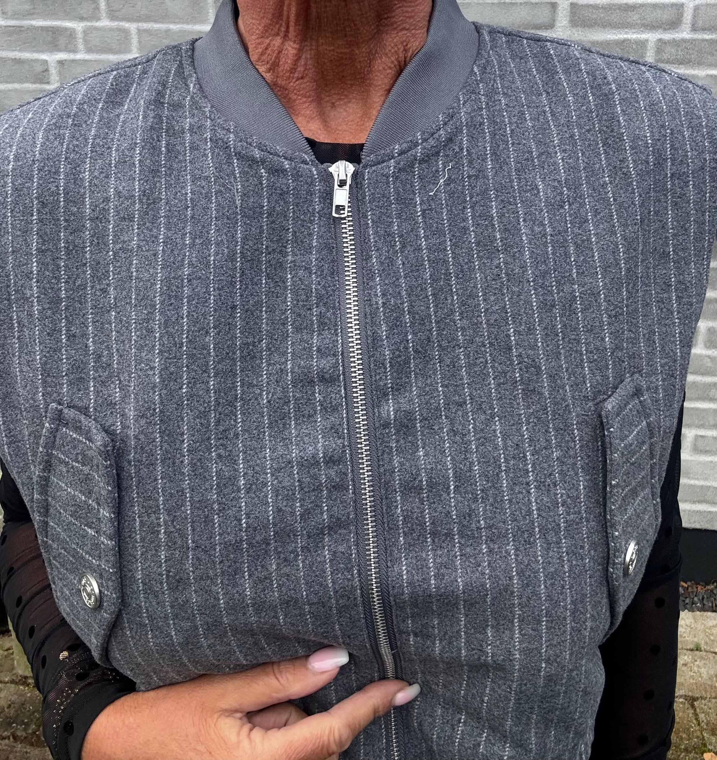 ESMÉ STUDIOS Vest - ESHera Uld Vest i Grå Melange