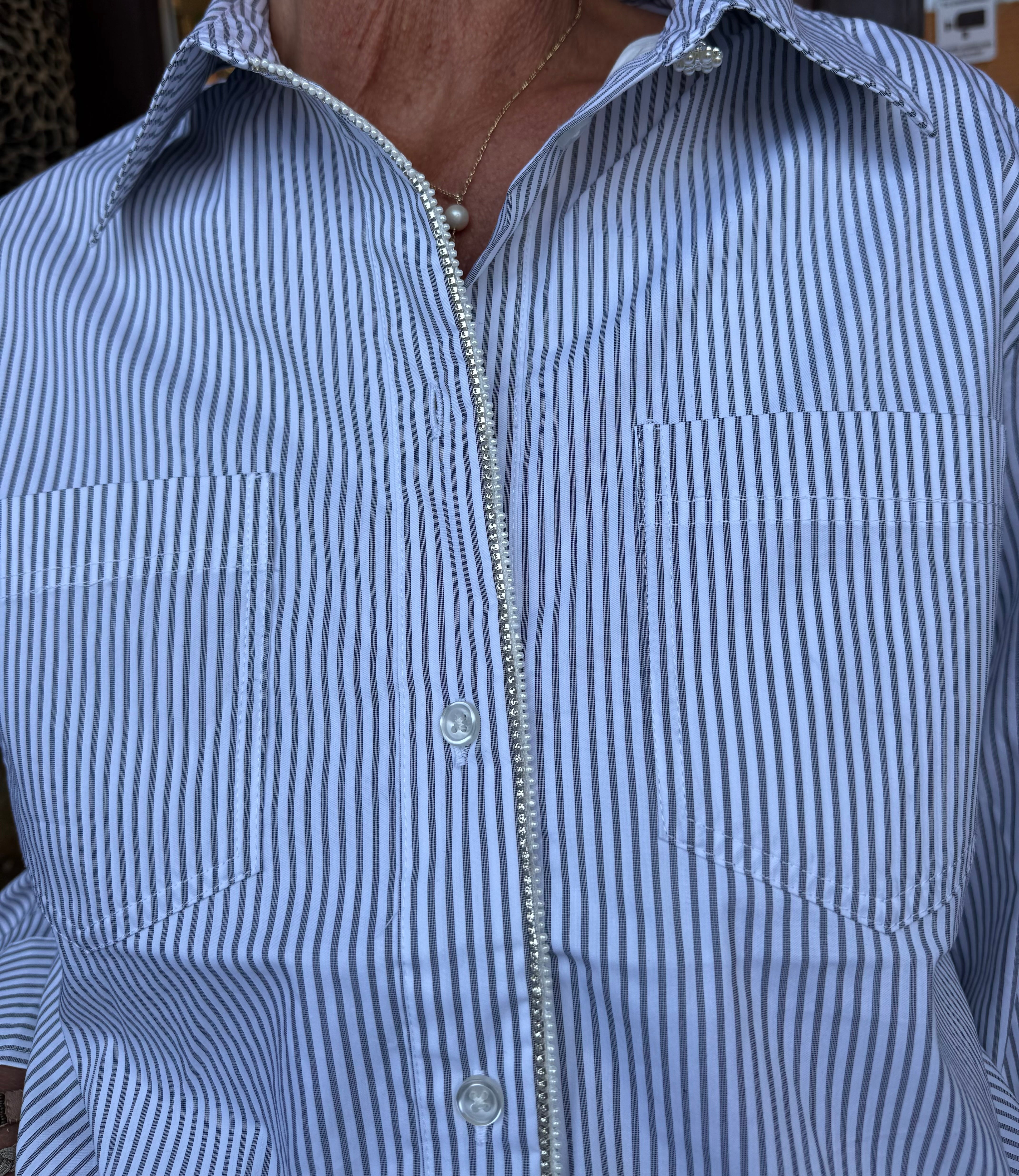 Pieszak Skjorte - PD-Chania Ballon Skjorte i Striber