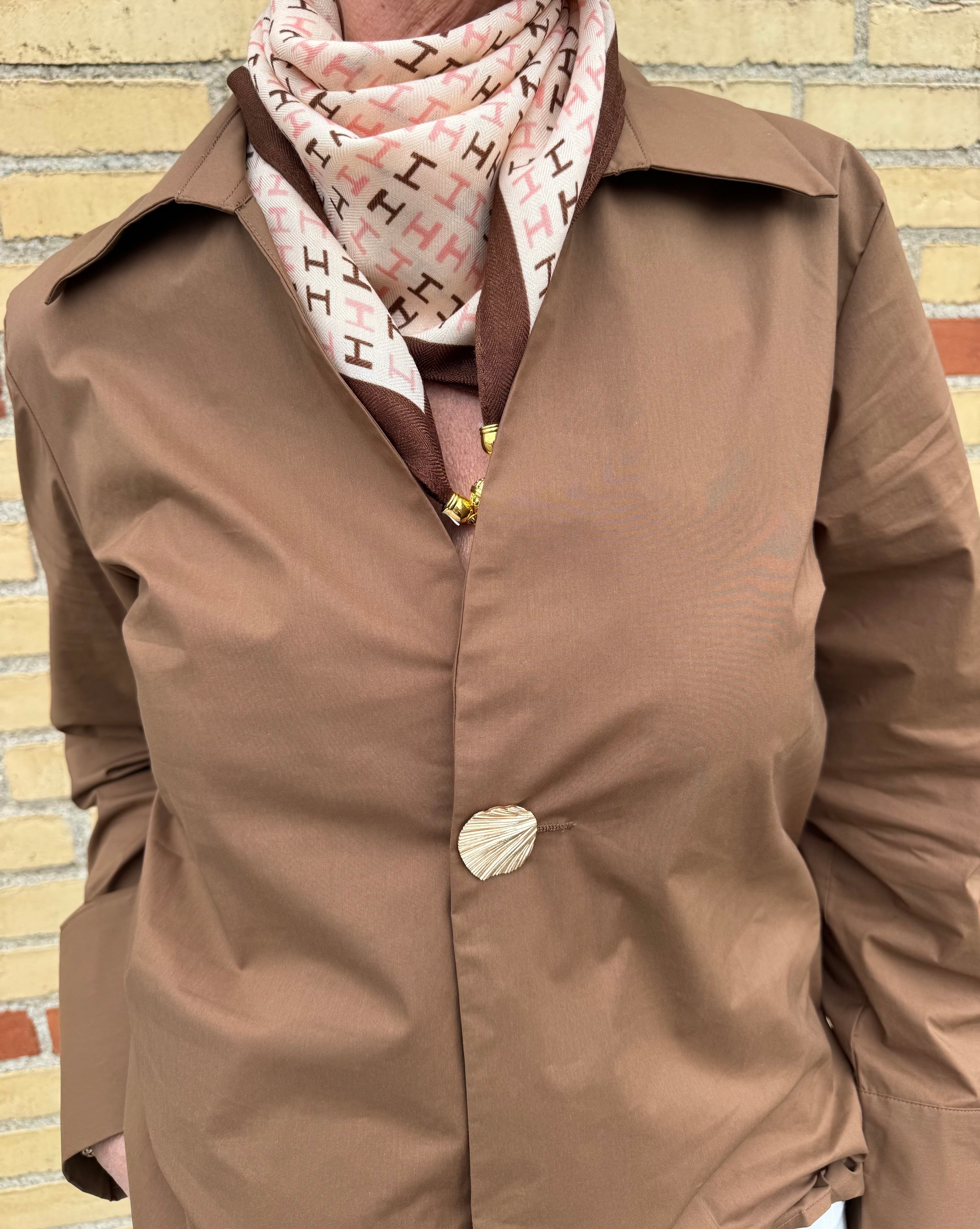 Pieszak Skjorte - PD-Tulip Poplin Botton Skjorte i Toffee