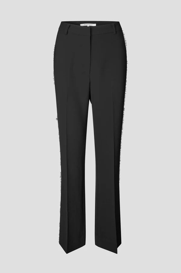 Second Female Bukser - Festa Bootcut Lace Bukser i Sort