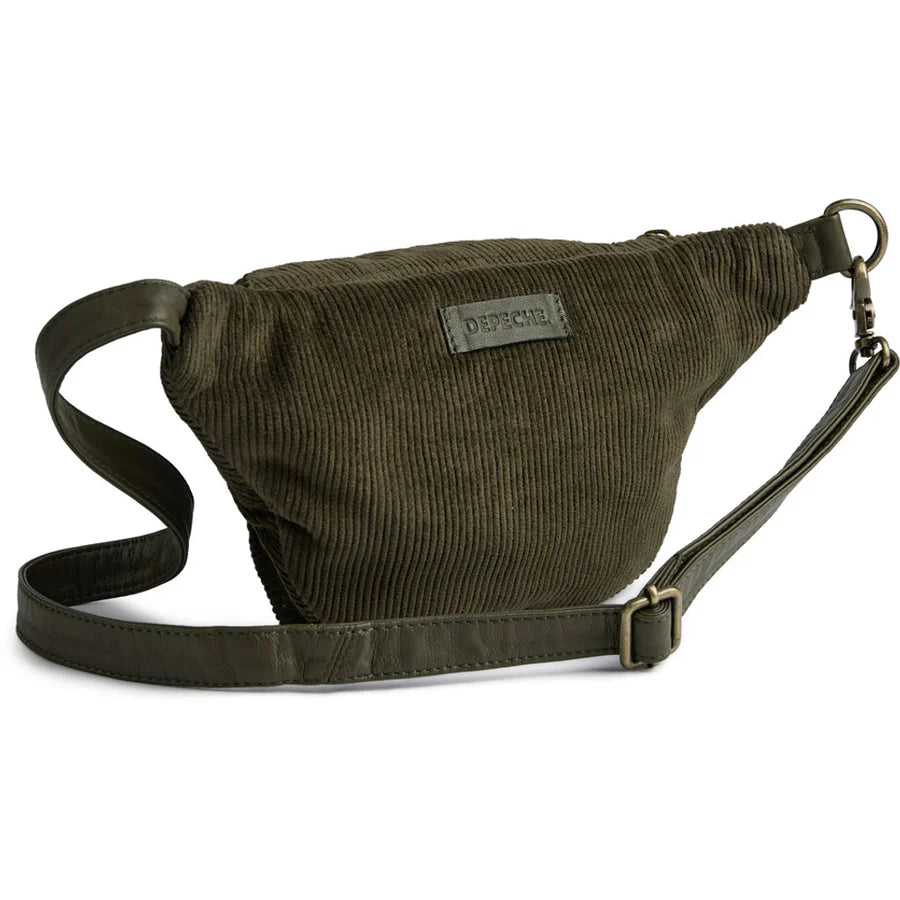 Depeche Bumbag - 16712 Fløjls Bumbag i Army Green