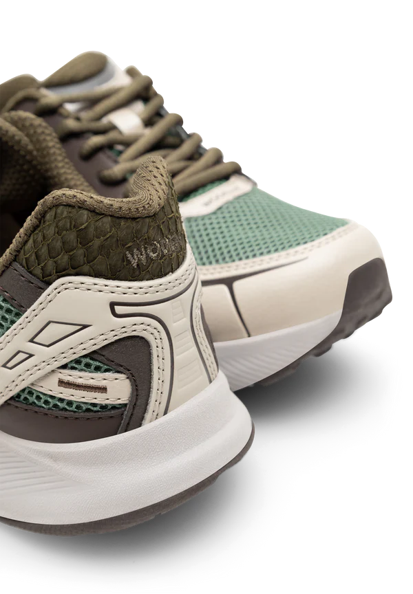 Woden Sneaker - Freja Runner Sneaker i Swamp Multi