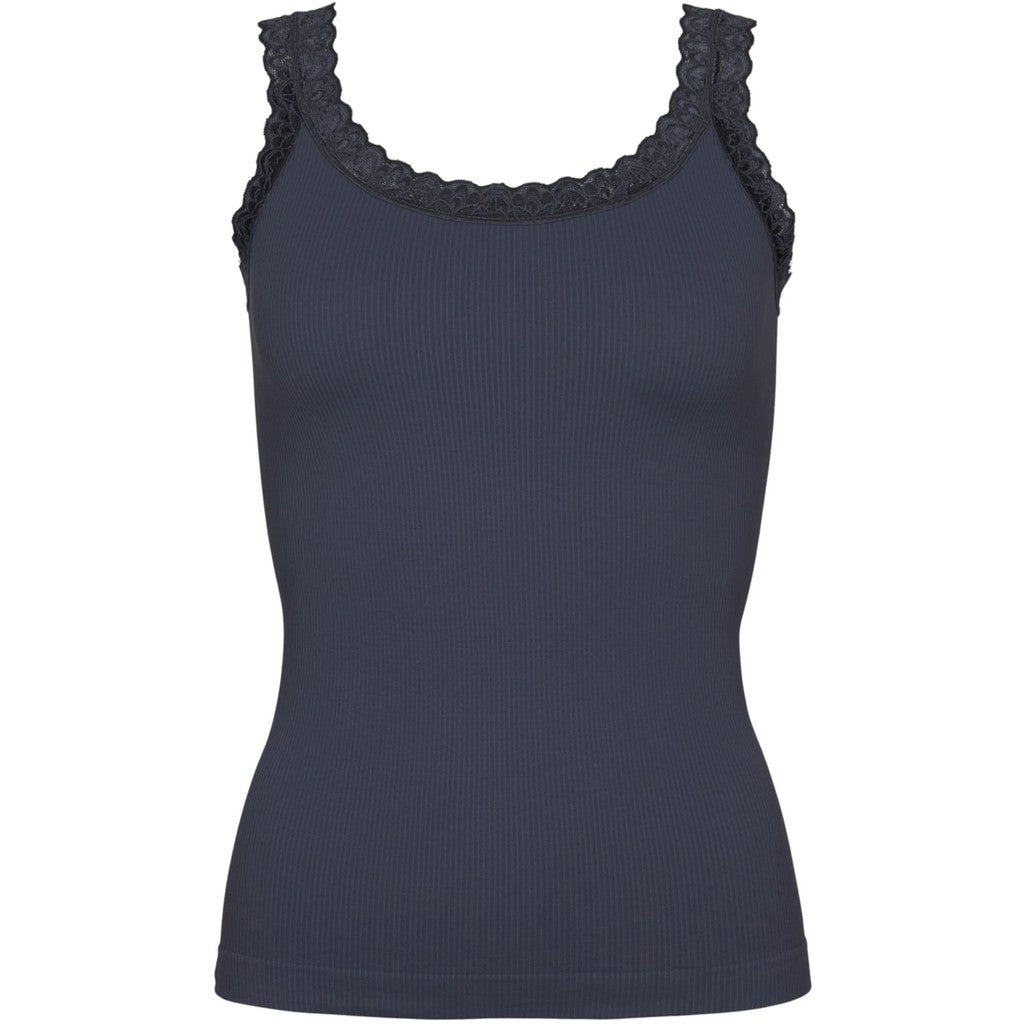 Tim & Simonsen Top - Frida Rib Top i Antracite