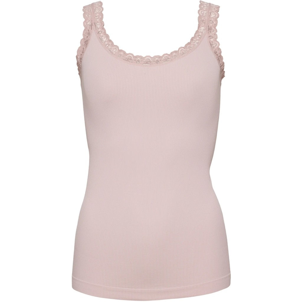 Tim & Simonsen top- Frida Rib Top i Powder Rose
