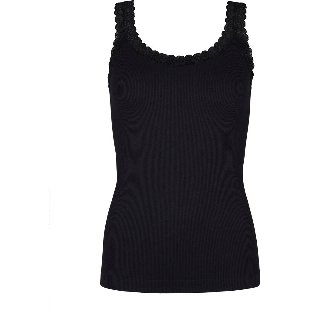Tim & Simonsen Top - Frida Rib Top i Nero