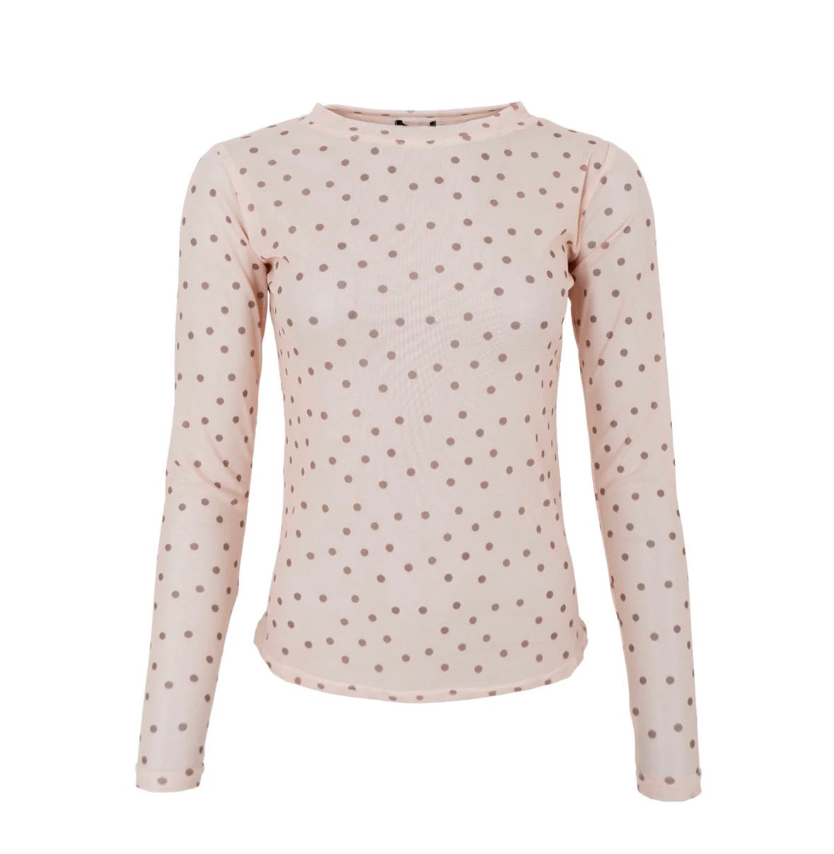 Black Colour Bluse - Bcannie Dotted Mesh Bluse i Powder Dot